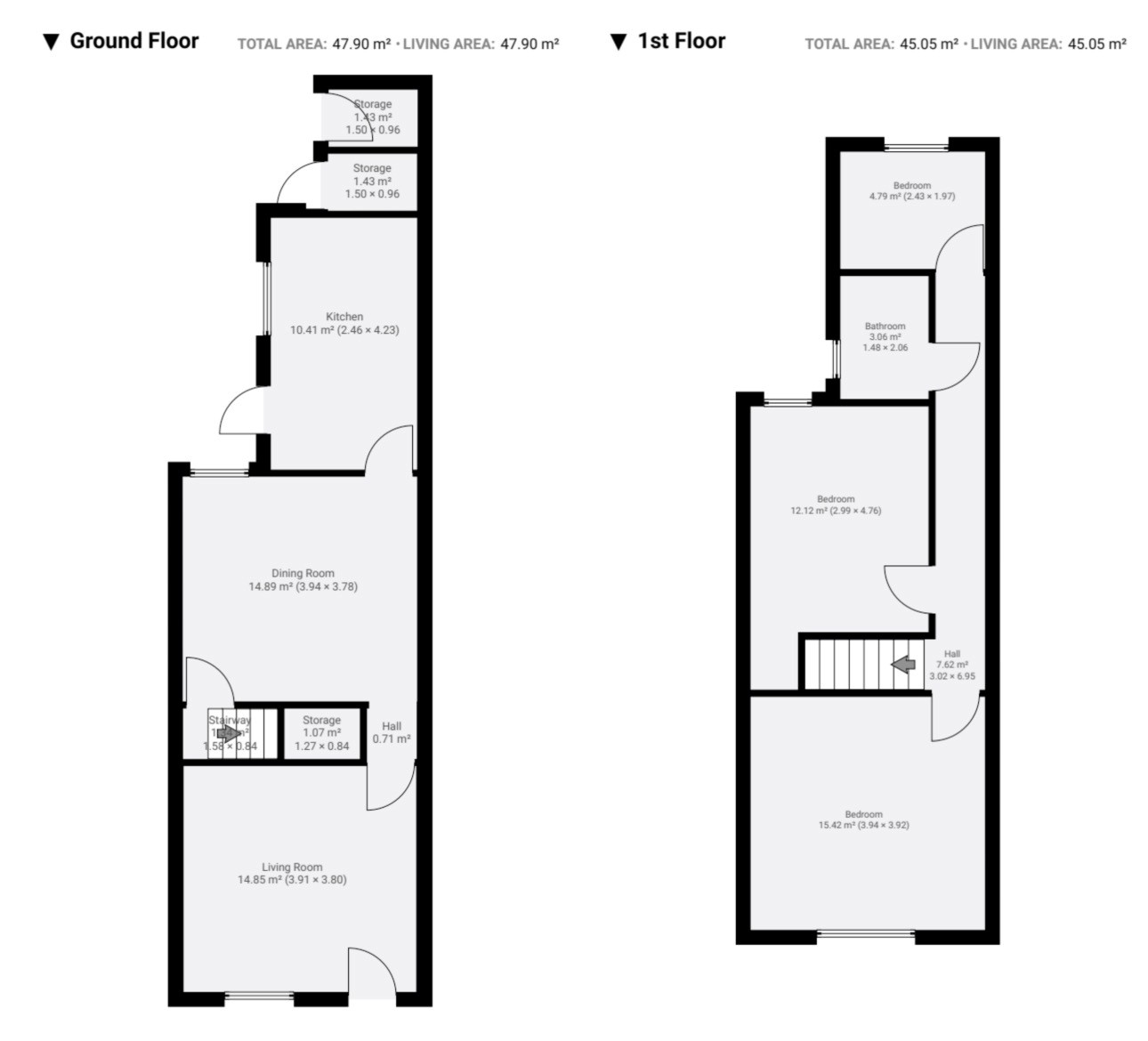 Floor plan, 3 bedroom terraced house for sale, Bell Green Road, Coventry, CV6