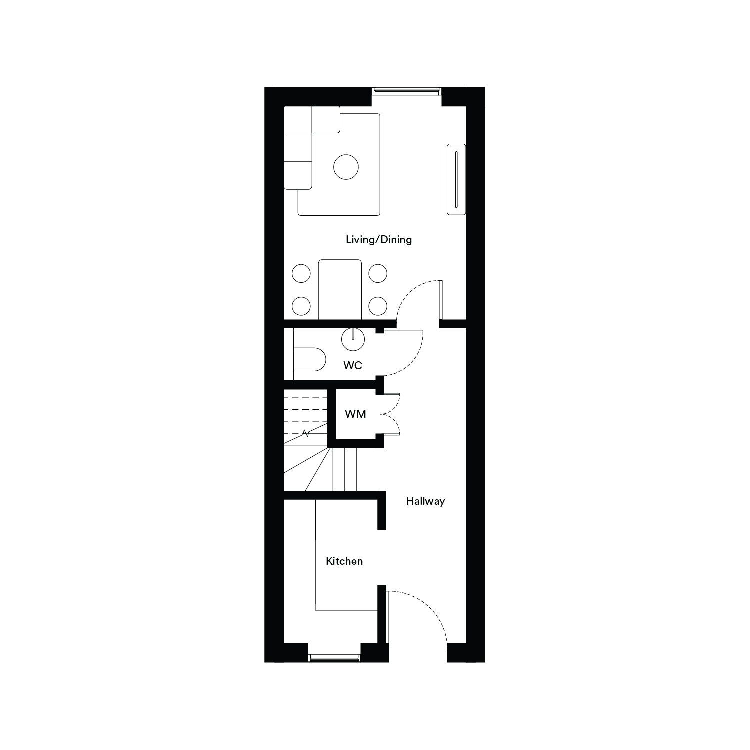 Floor plan, 2 bedroom terraced house for sale, Plot 94, Epping, CM16