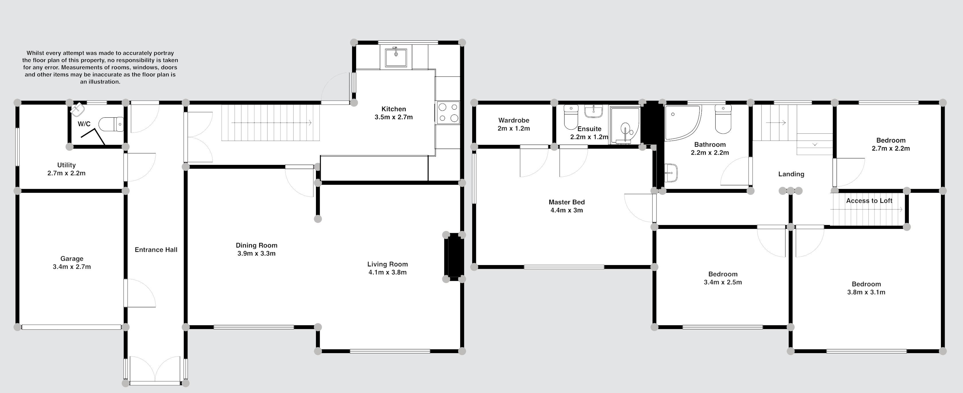 Floor plan, 4 bedroom semi detached house for sale, Elgar Crescent, Cardiff, CF3