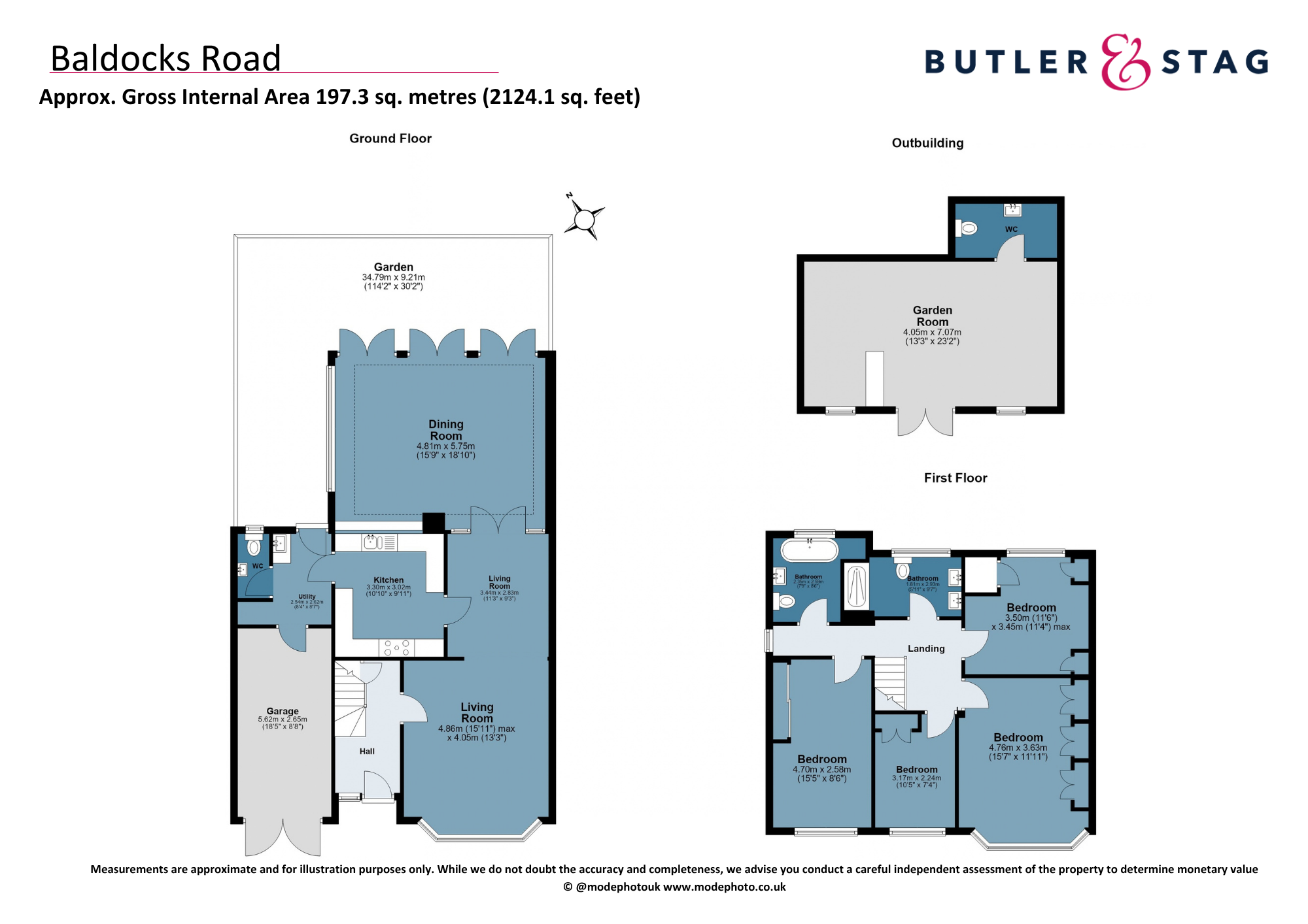 Floor plan, 4 bedroom semi detached house for sale, Baldocks Road, Epping, CM16