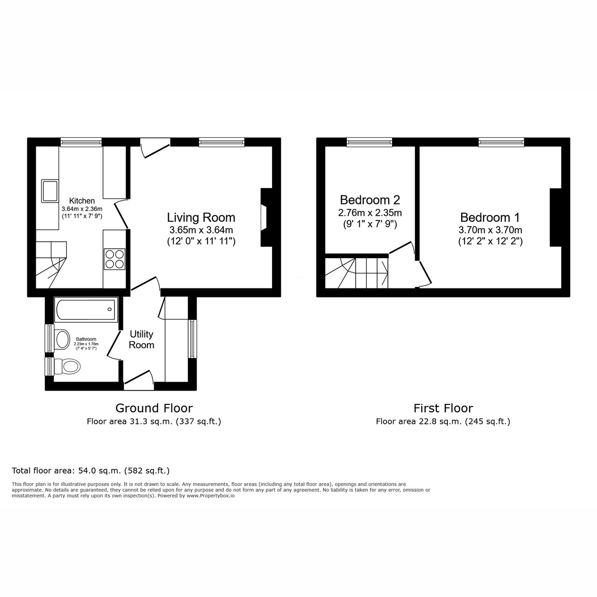 Floor plan, 2 bedroom for sale, The Rank, Andover, SP11