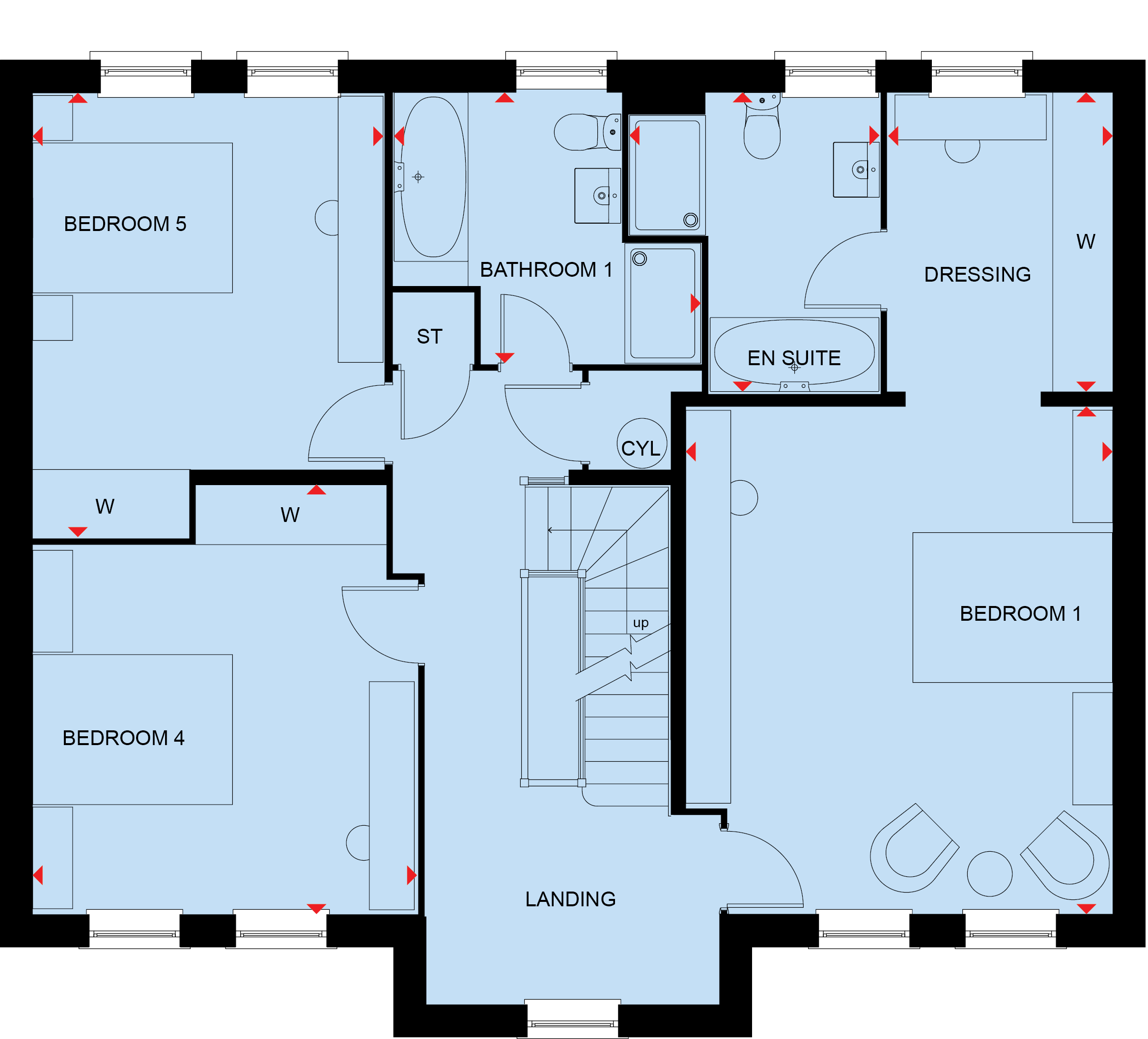 Floorplan, 5 bedroom detached house for sale, Plot 2, Leicestershire, LE7