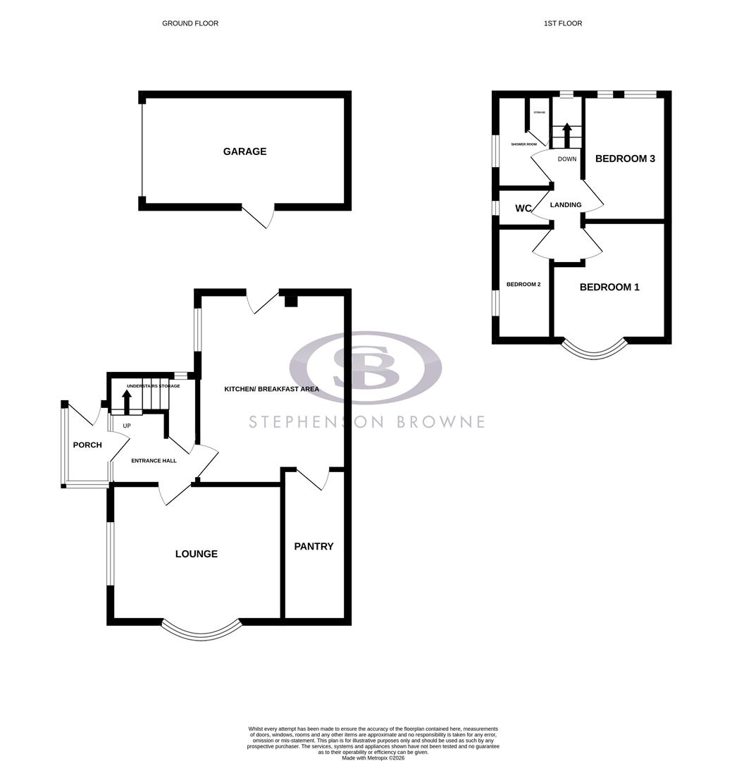 Floor plan, 3 bedroom house for sale, Ashcroft Road, Newcastle, ST5