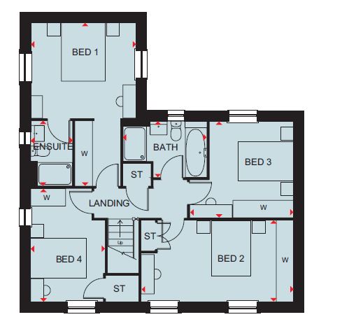 Floorplan, 4 bedroom detached house for sale, Plot 34 (THE AVONDALE), Warwick, CV33