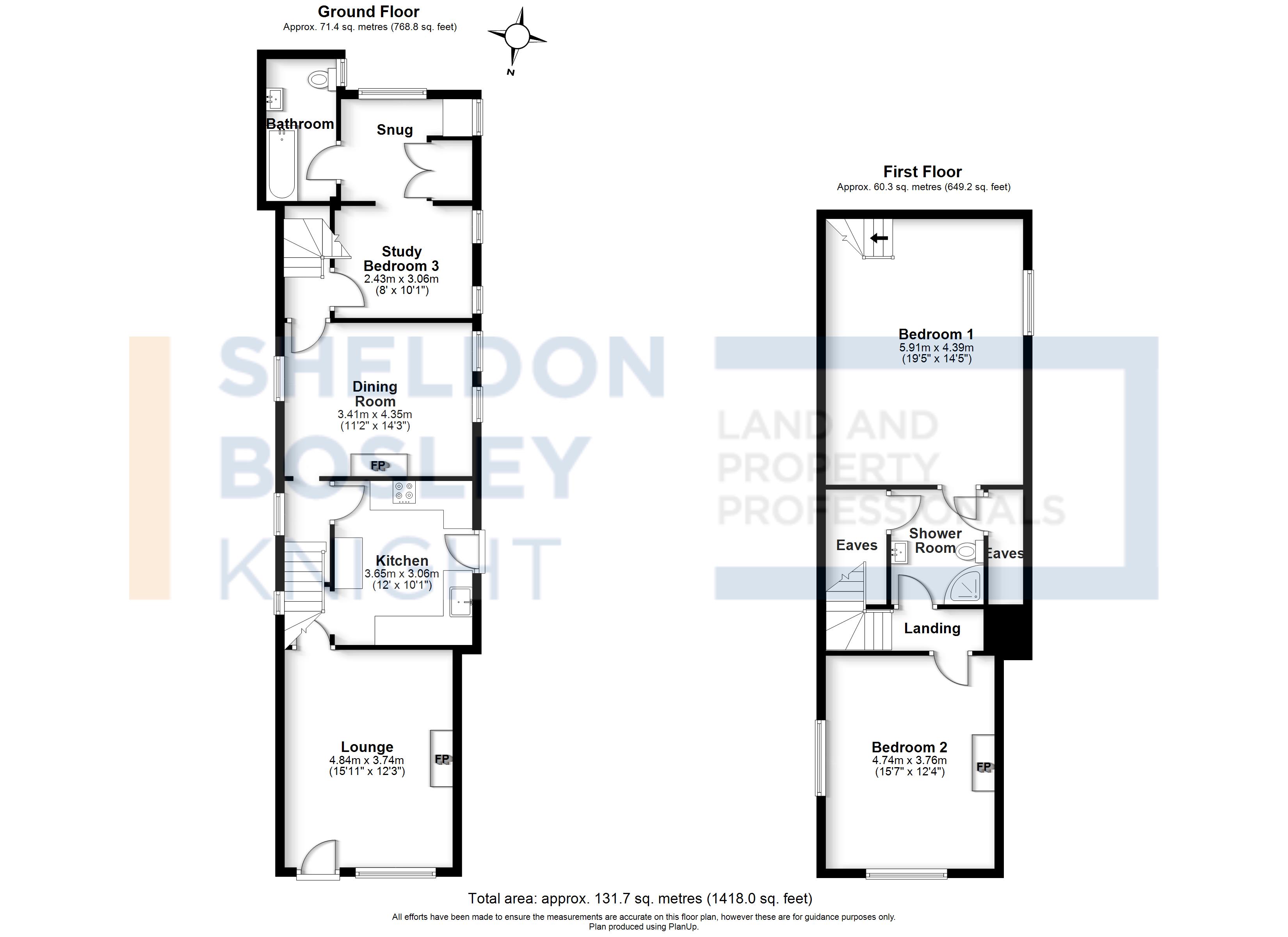 Floorplan, 3 bedroom semi detached cottage for sale, Oak House The Green, Evesham, WR11