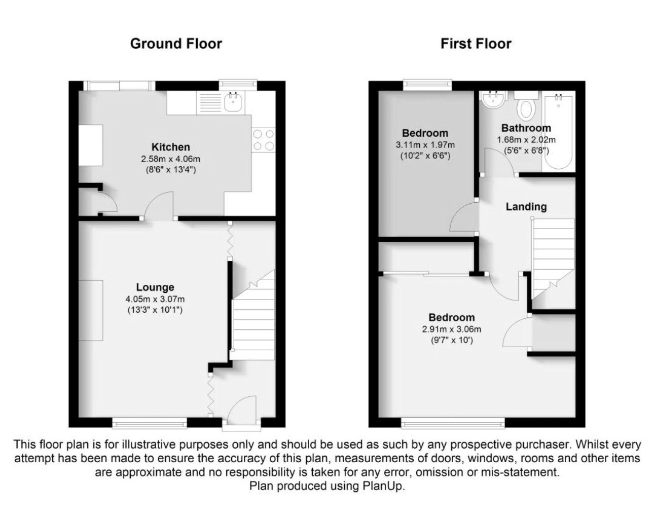 Floor plan, 2 bedroom terraced house for sale, Moore Close, Coventry, CV6