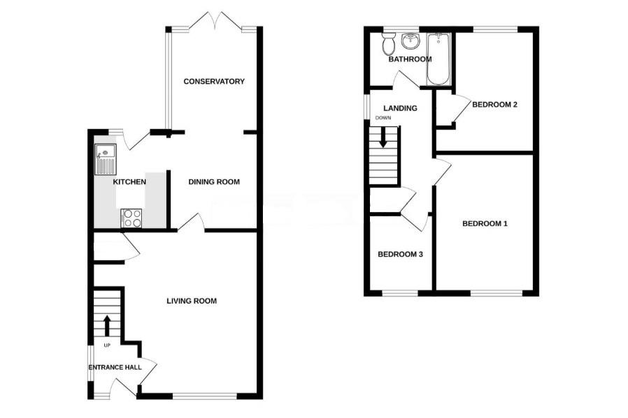 Floor plan, 3 bedroom house for sale, Oakmere Close, Sandbach, CW11
