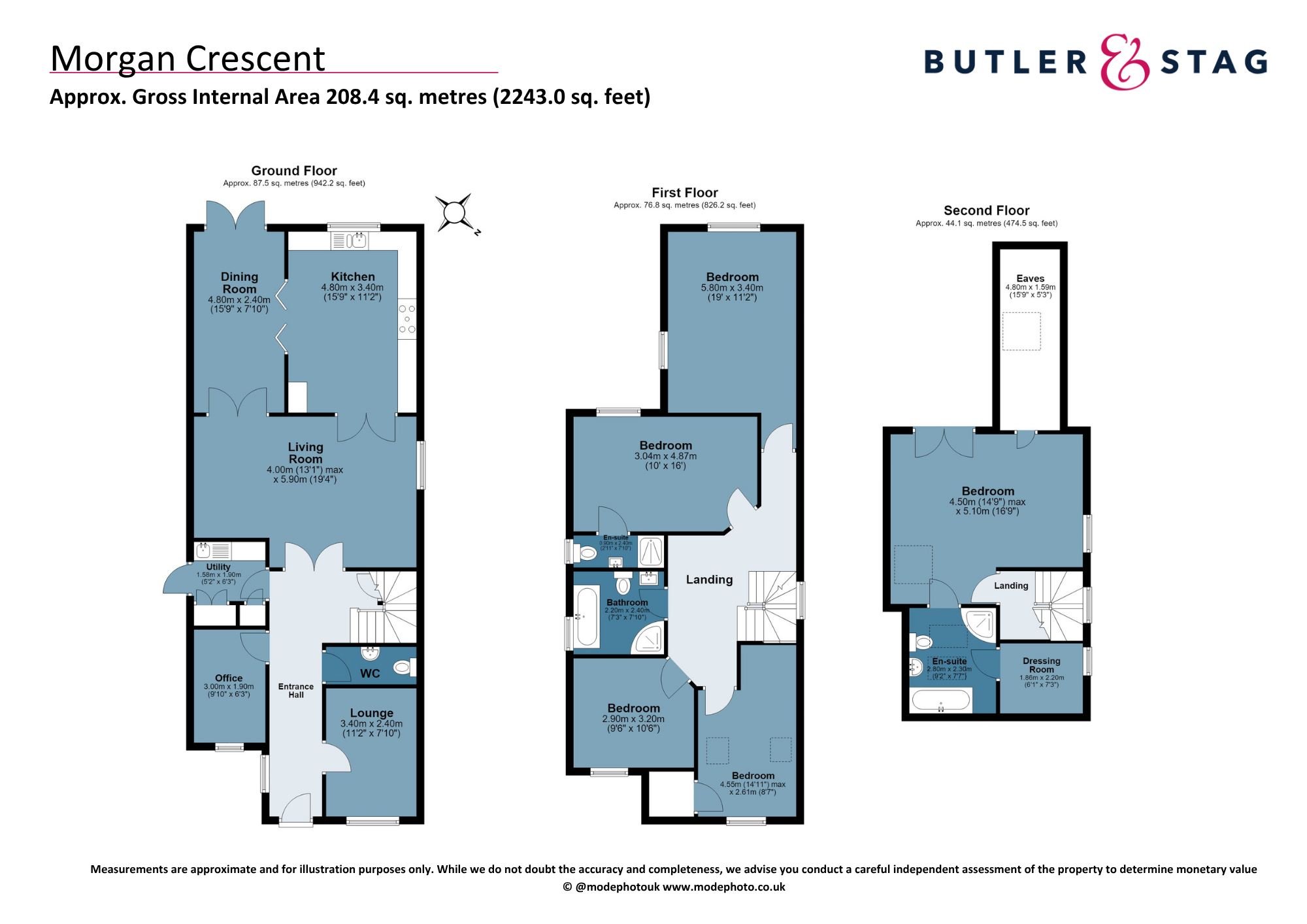Floor plan, 5 bedroom detached house for sale, Morgan Crescent, Epping, CM16