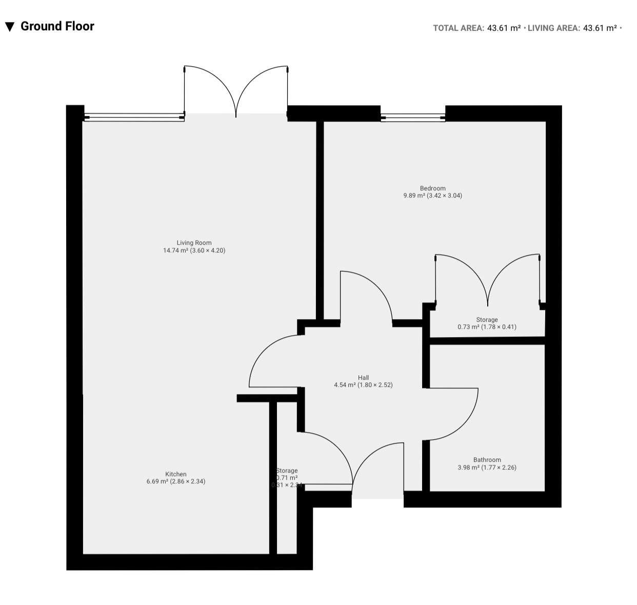 Floor plan, 1 bedroom flat for sale, Beauchamp House Greyfriars Road, Coventry, CV1
