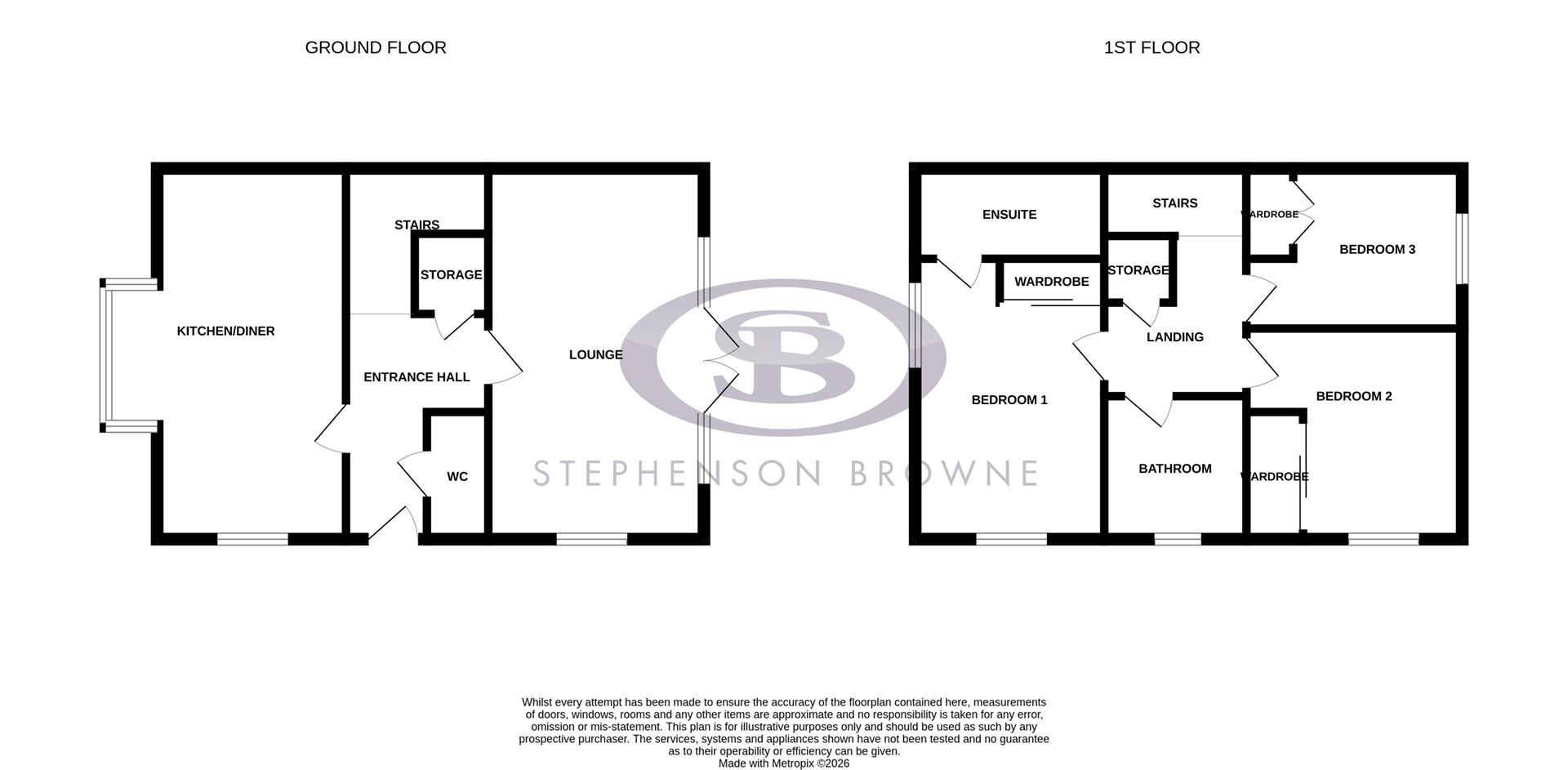 Floor plan, 3 bedroom house for sale, John Hammond Close, Crewe, CW2