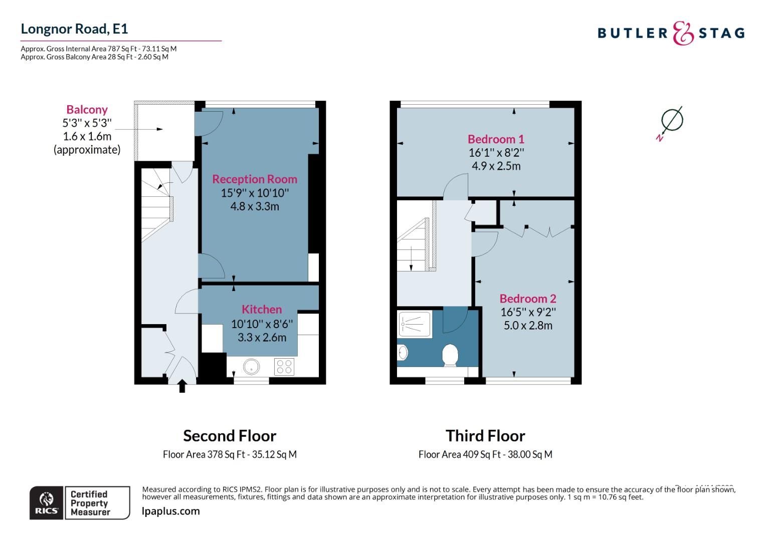 Floor plan, 2 bedroom apartment for sale, Longnor Road, London, E1