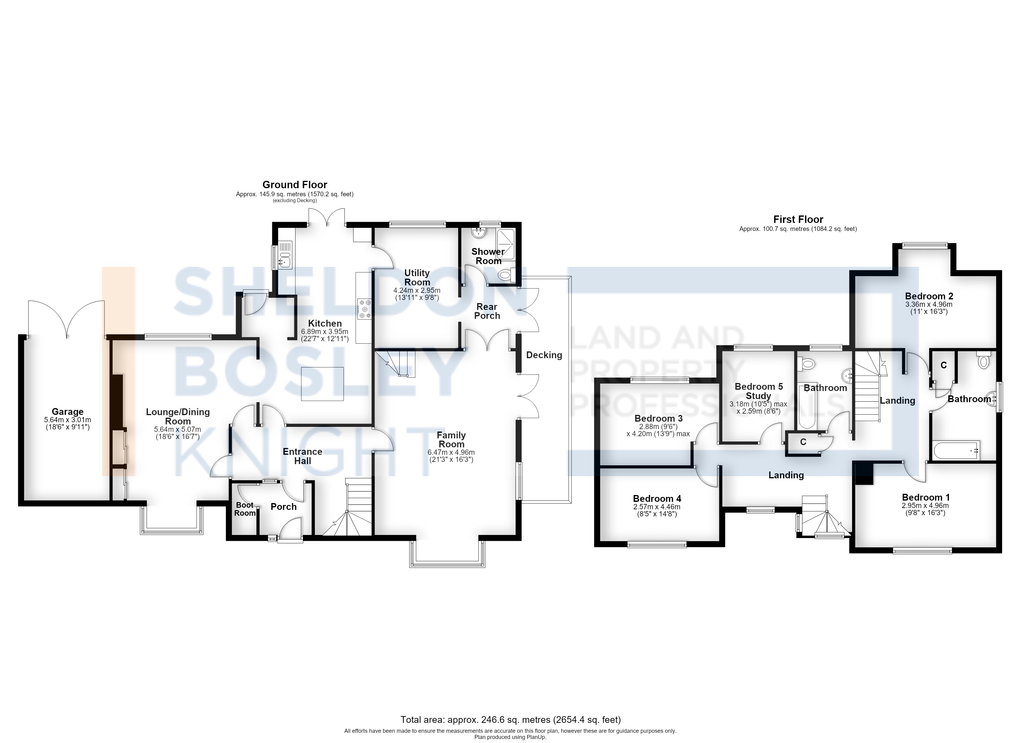 Floor plan, 5 bedroom detached house for sale, Hopstones, Pershore, WR10