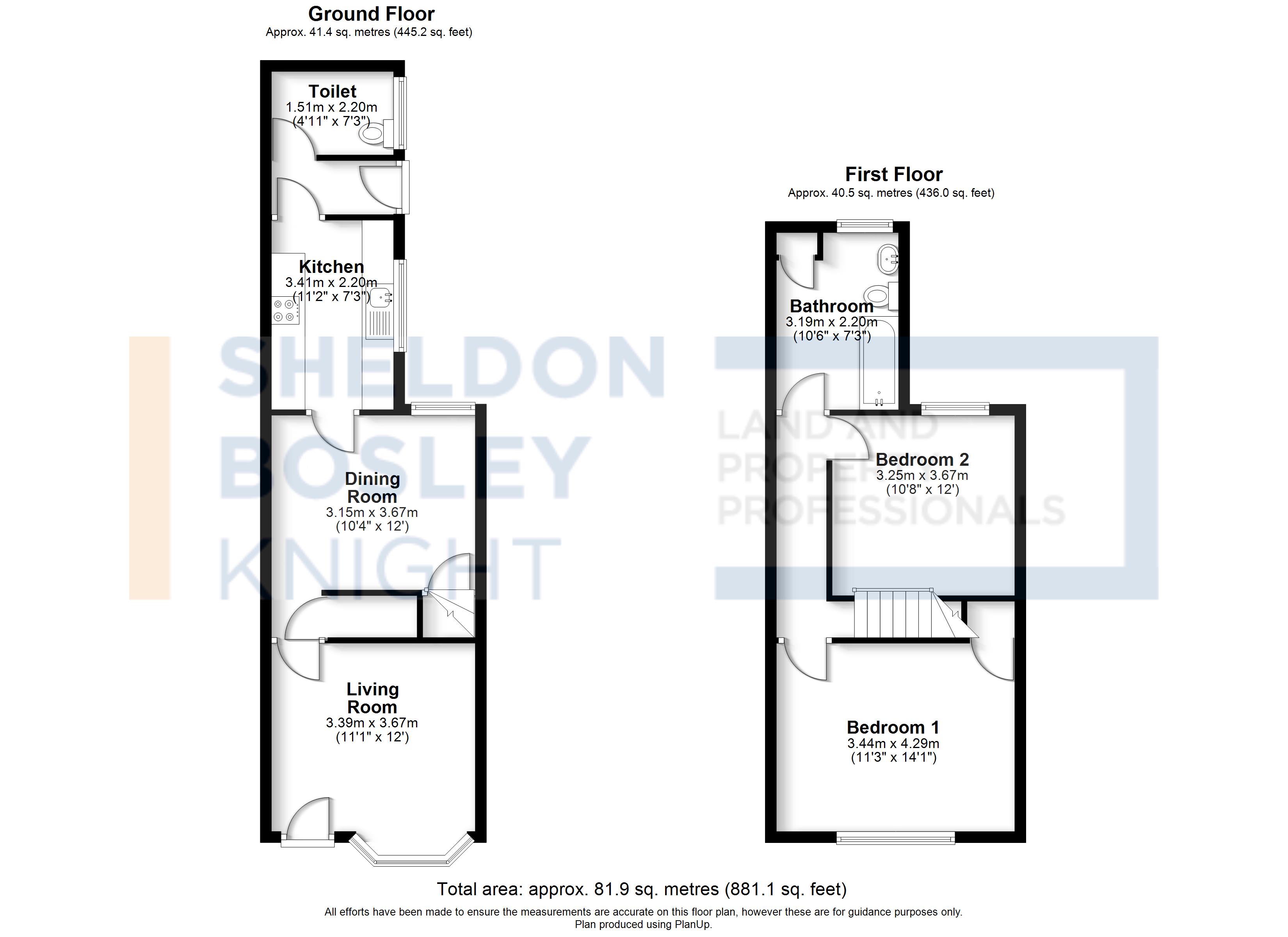 Floorplan, 2 bedroom terraced house for sale, Croft Road, Nuneaton, CV10