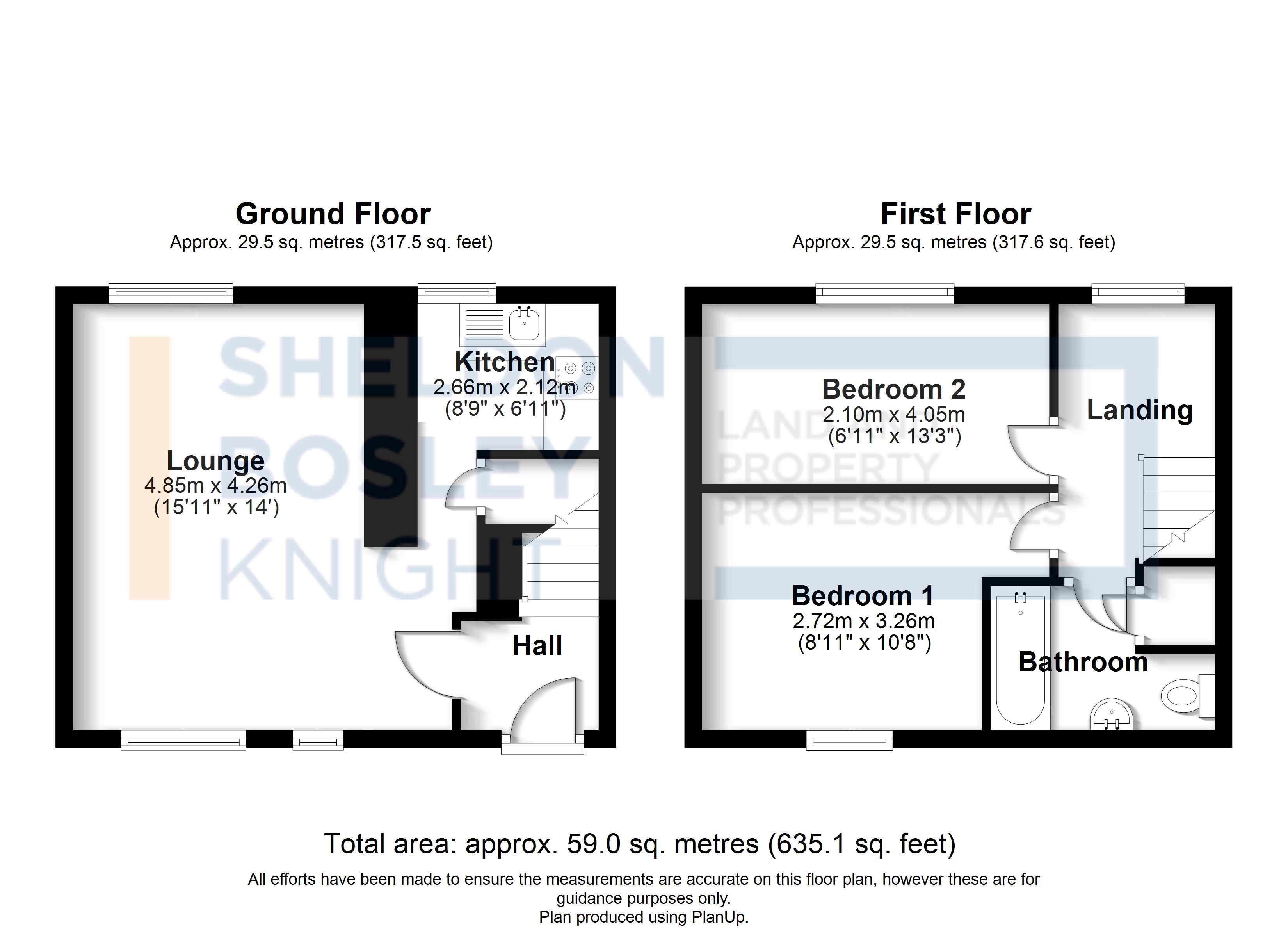 Floorplan, 2 bedroom end of terrace house for sale, Old School House Stratford Road, Shipston-On-Stour, CV36