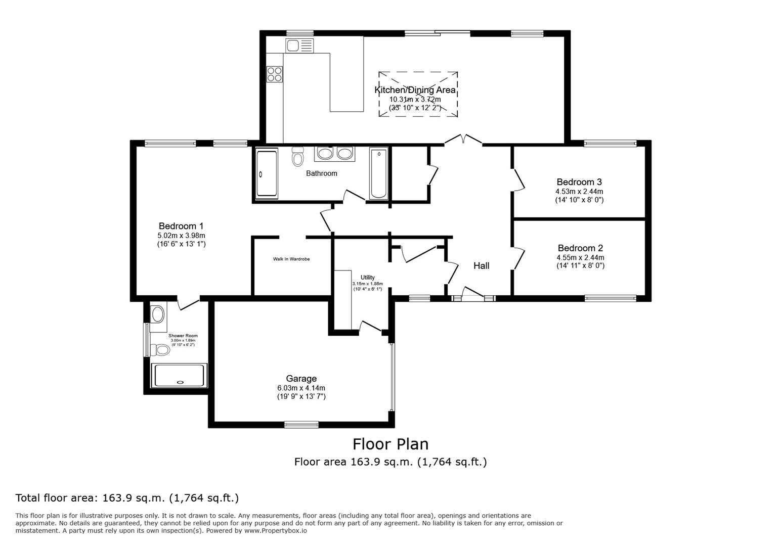 Floor plan, 3 bedroom house for sale, Heathwood Drive, Stoke-On-Trent, ST7