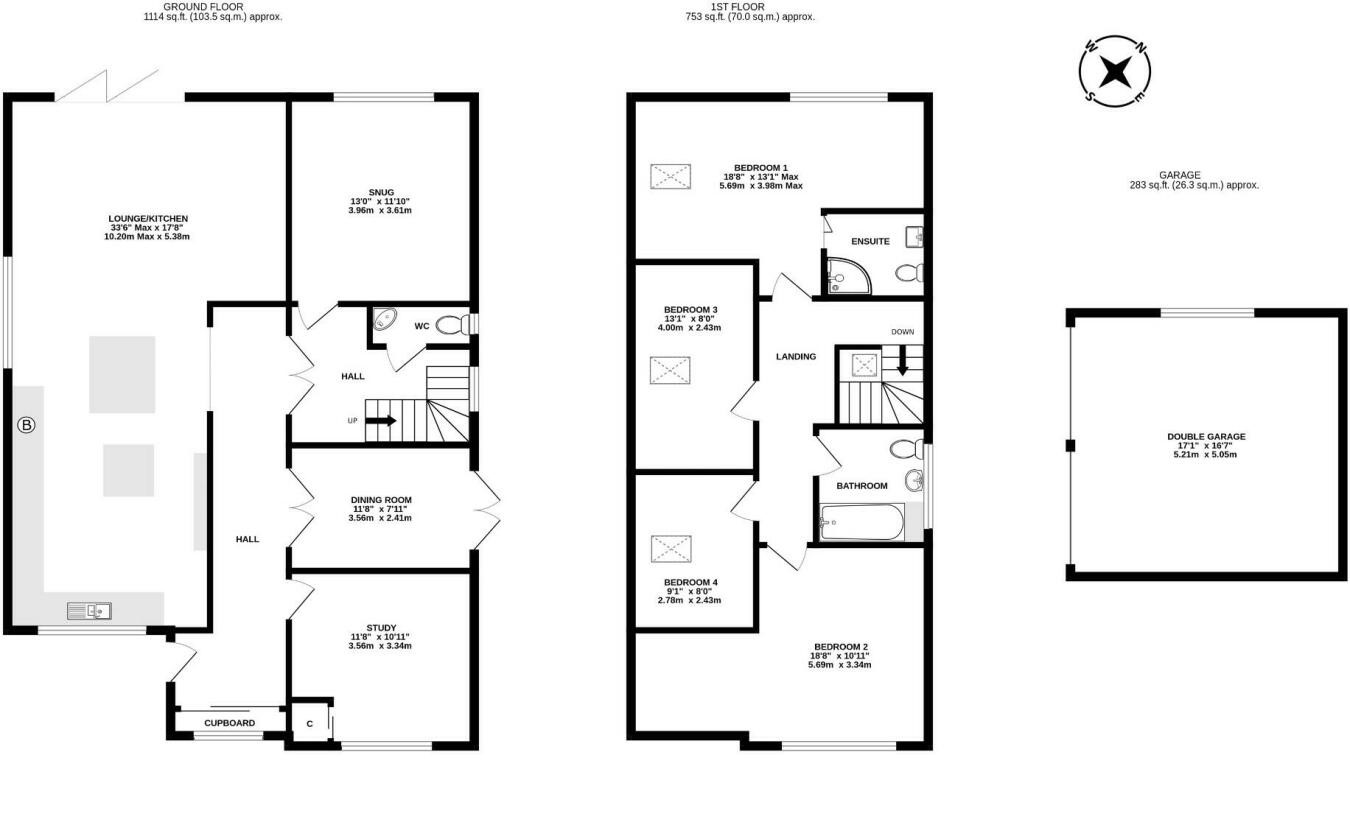Floor plan, 4 bedroom detached house for sale, The Sycamores Main Street, Coventry, CV8