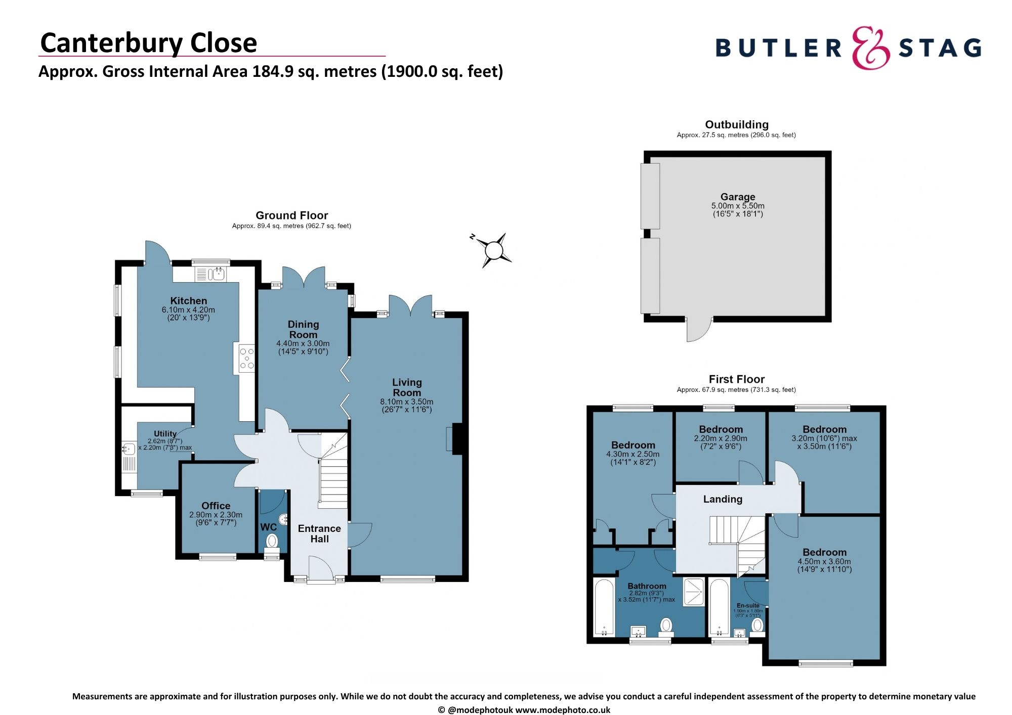 Floor plan, 4 bedroom detached house for sale, Canterbury Close, Chigwell, IG7