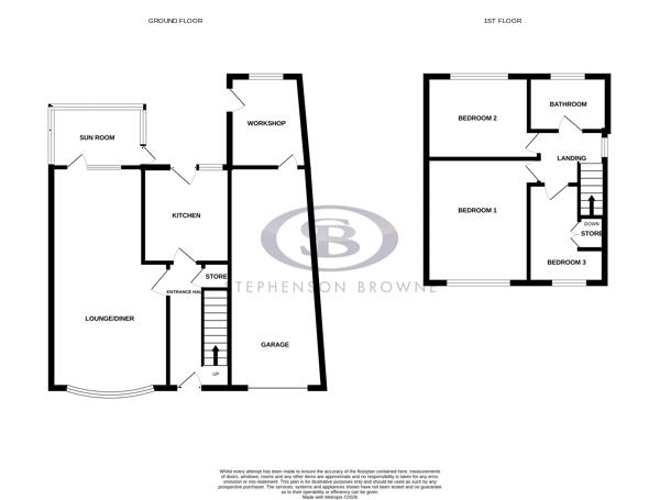 Floor plan, 3 bedroom house for sale, Oak Tree Close, Crewe, CW1