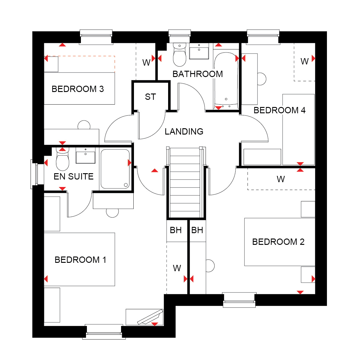 Floorplan, 4 bedroom detached house for sale, Plot 16 THE SHENTON, Leicestershire, LE7
