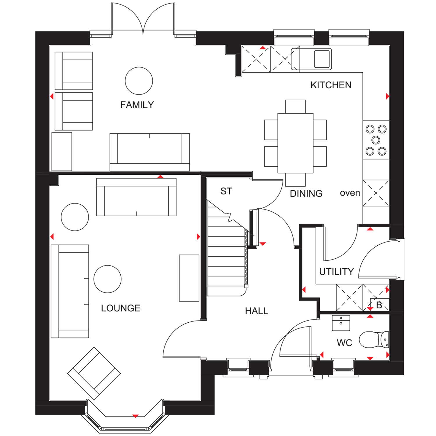 Floorplan, 4 bedroom detached house for sale, Plot 16 THE SHENTON, Leicestershire, LE7
