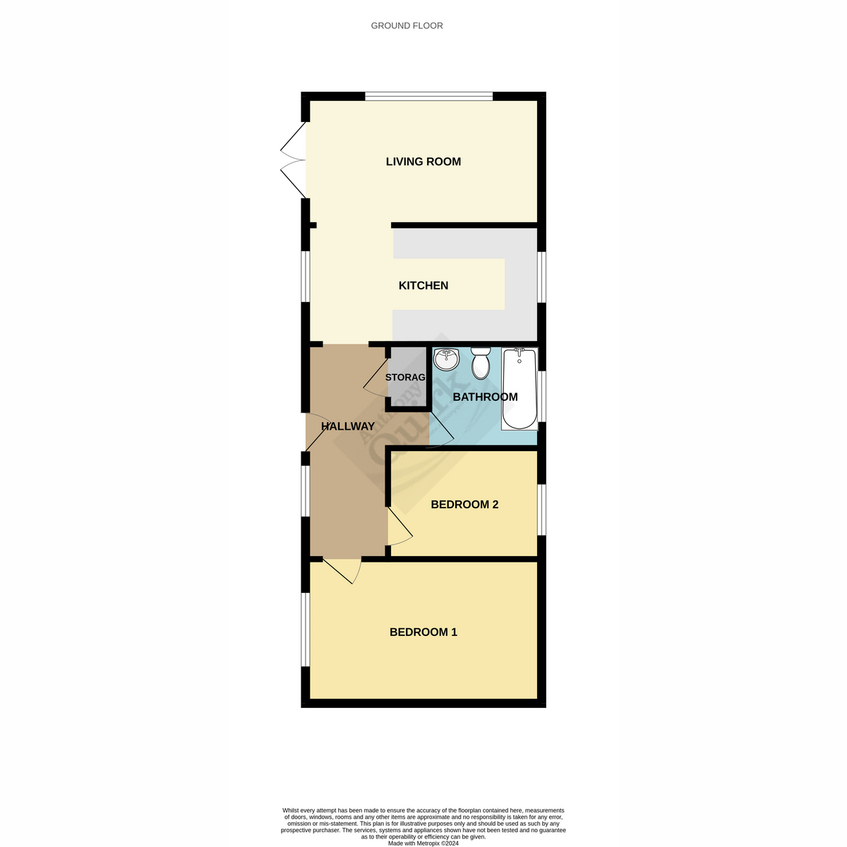 Floor plan, 2 bedroom for sale, R784 Creek Road, Canvey Island, SS8