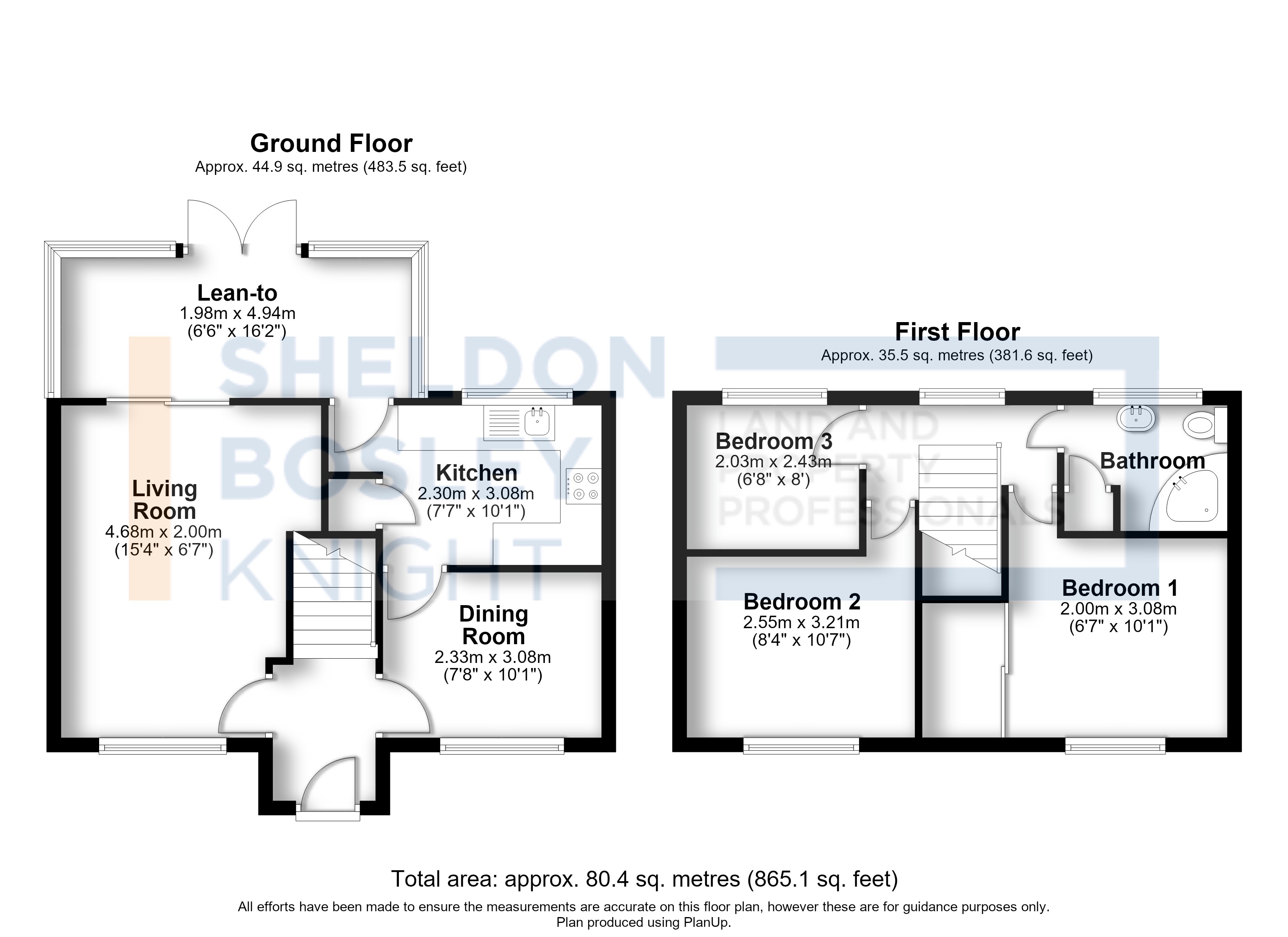 Floorplan, 3 bedroom detached house for sale, Aintree Close, Bedworth, CV12