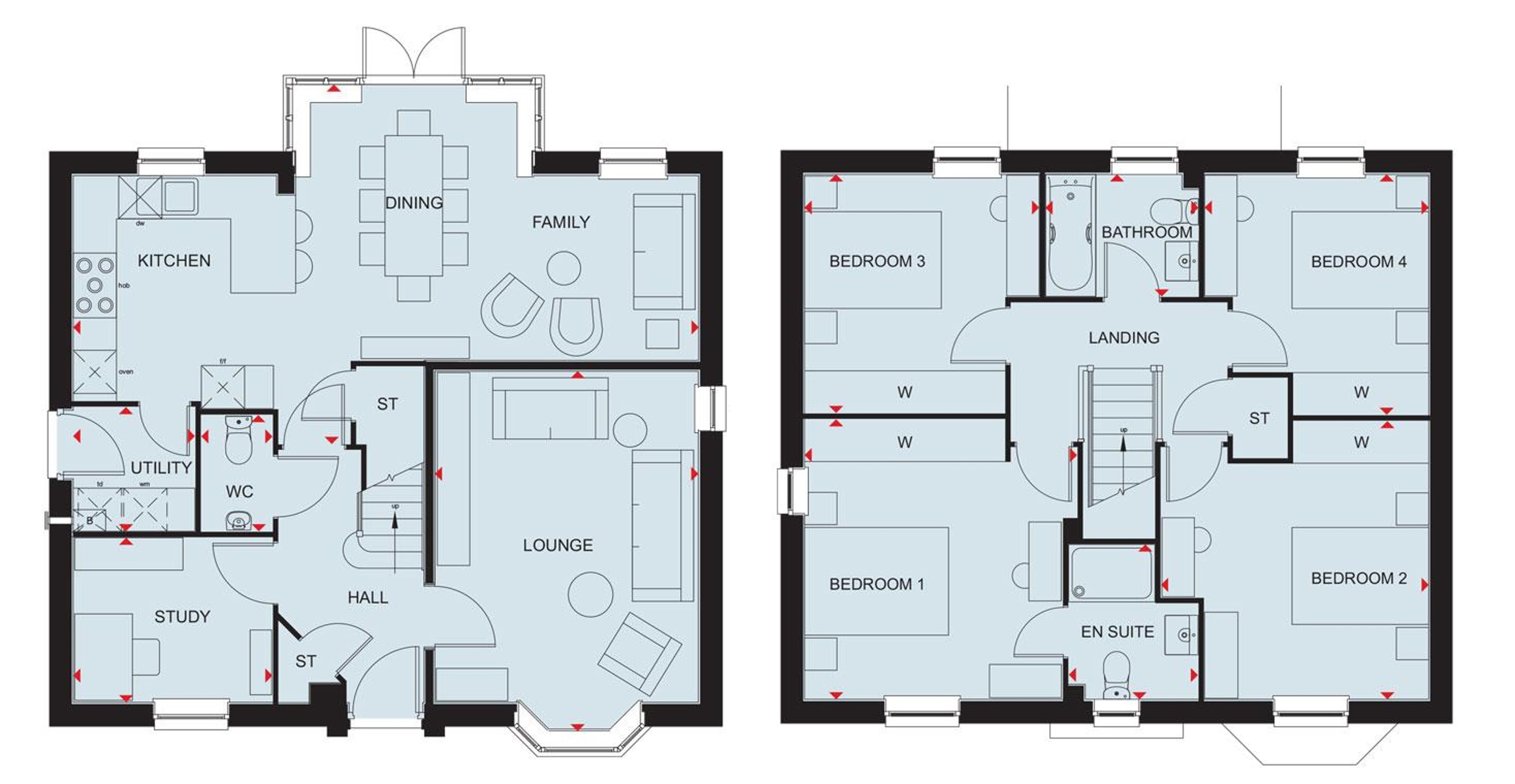 Floorplan, 4 bedroom detached house for sale, Plot 119 THE BRADGATE, Leicestershire, LE7