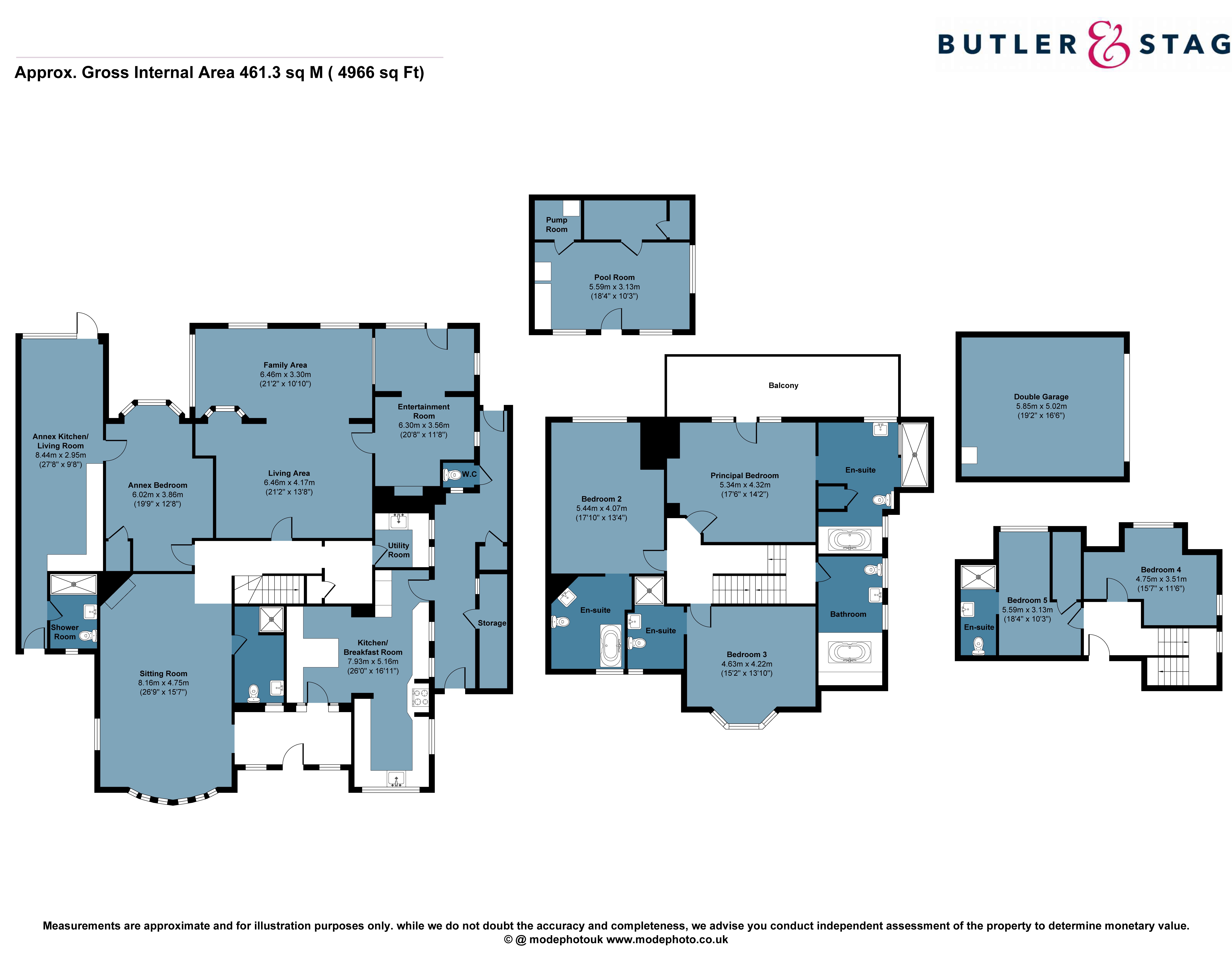 Floor plan, 5 bedroom detached house for sale, Farndon Bury Road, London, E4