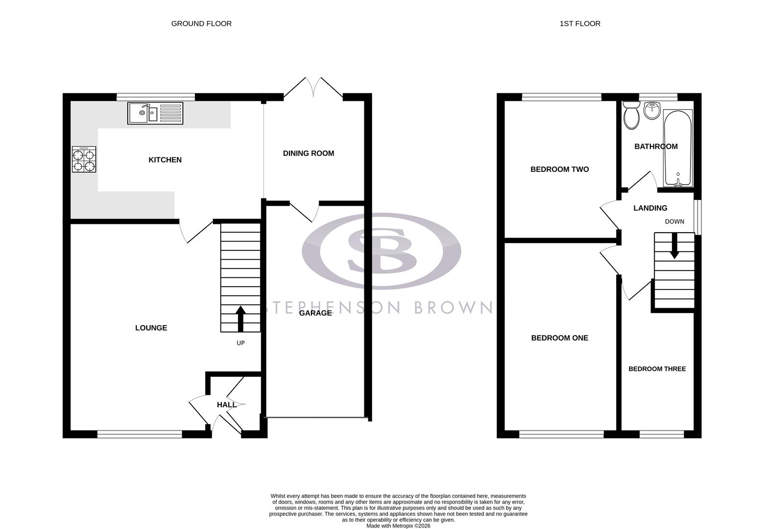 Floor plan, 3 bedroom house for sale, Lynn Avenue, Stoke-On-Trent, ST7