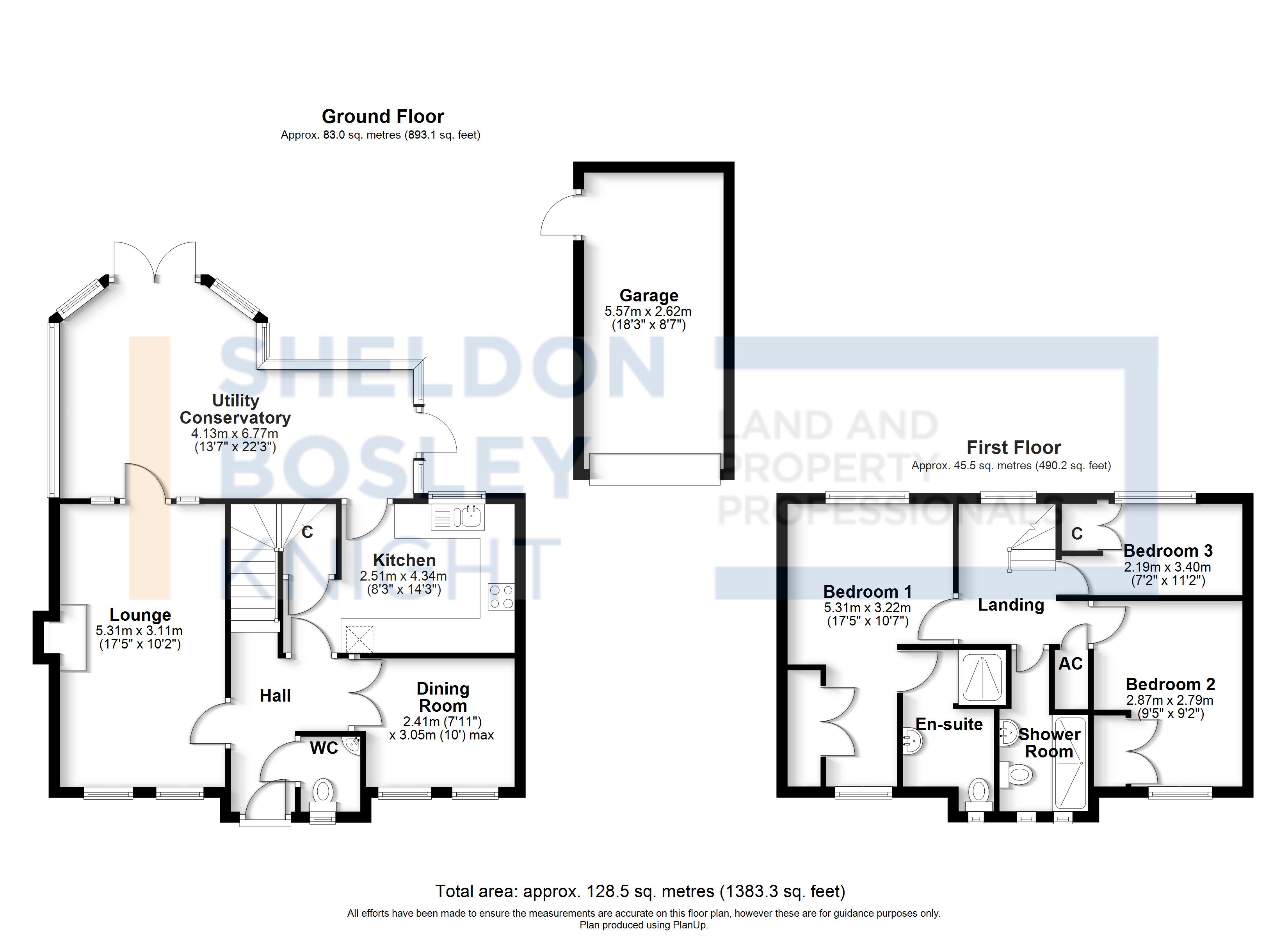 Floorplan, 3 bedroom detached house for sale, Tamar Place, Evesham, WR11
