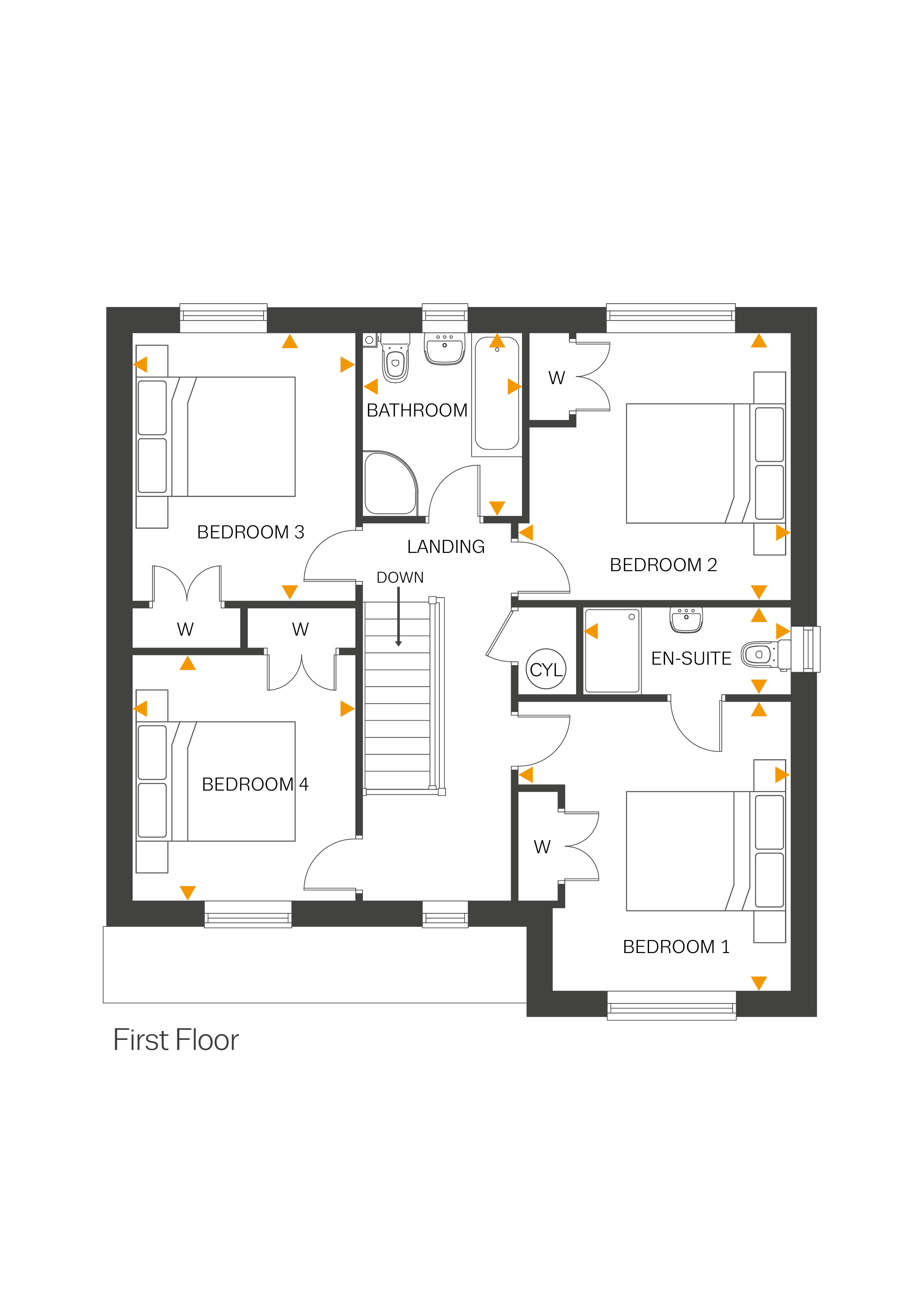 Floorplan, 4 bedroom detached house for sale, Plot 59 (THE SHERBOURNE), Coventry, CV4