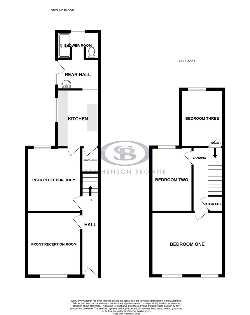 Floor plan, 3 bedroom house for sale, Newcastle Street, Stoke-On-Trent, ST6