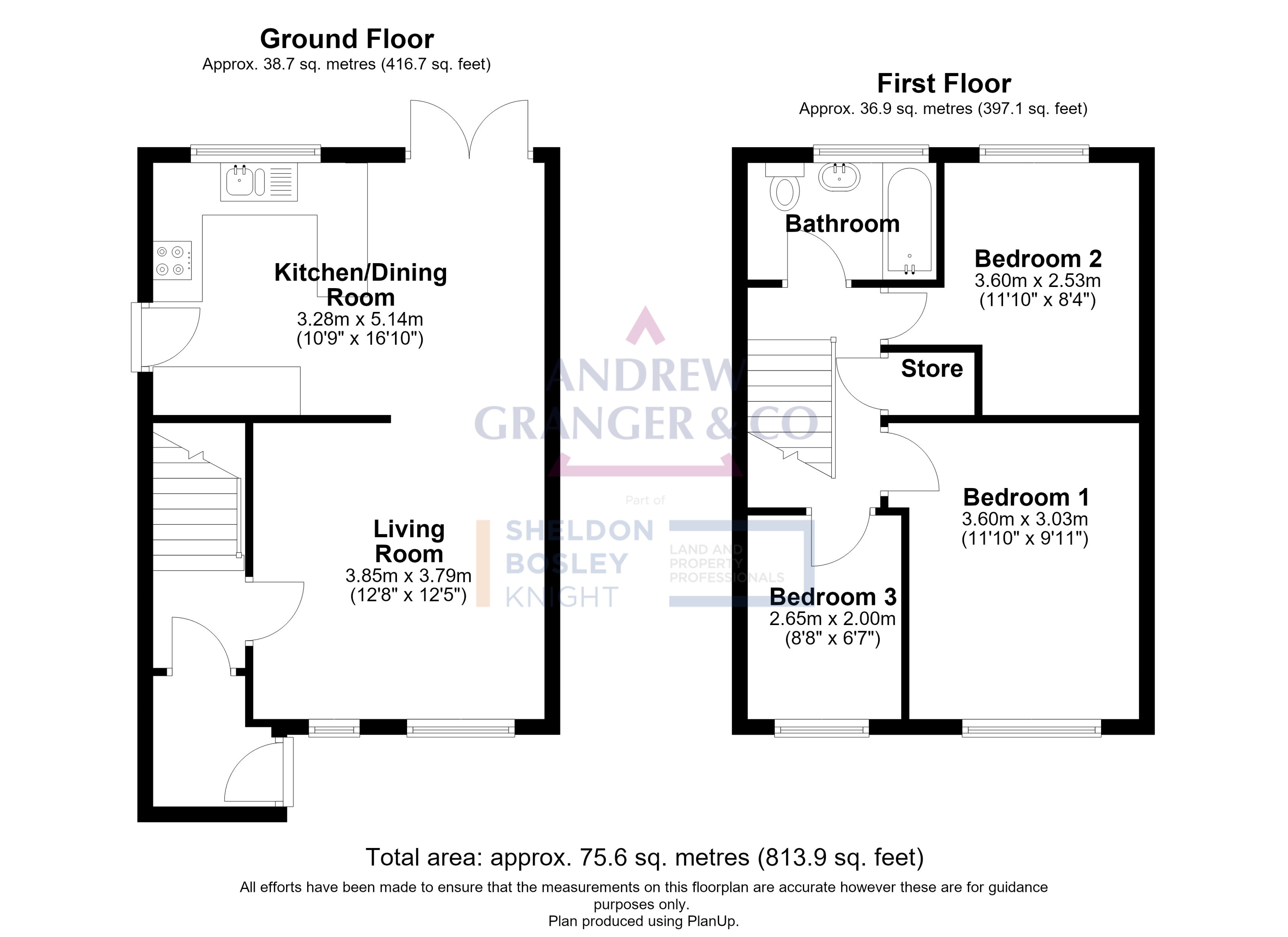 Floorplan, 3 bedroom semi detached house for sale, Disraeli Close, Leicester, LE8