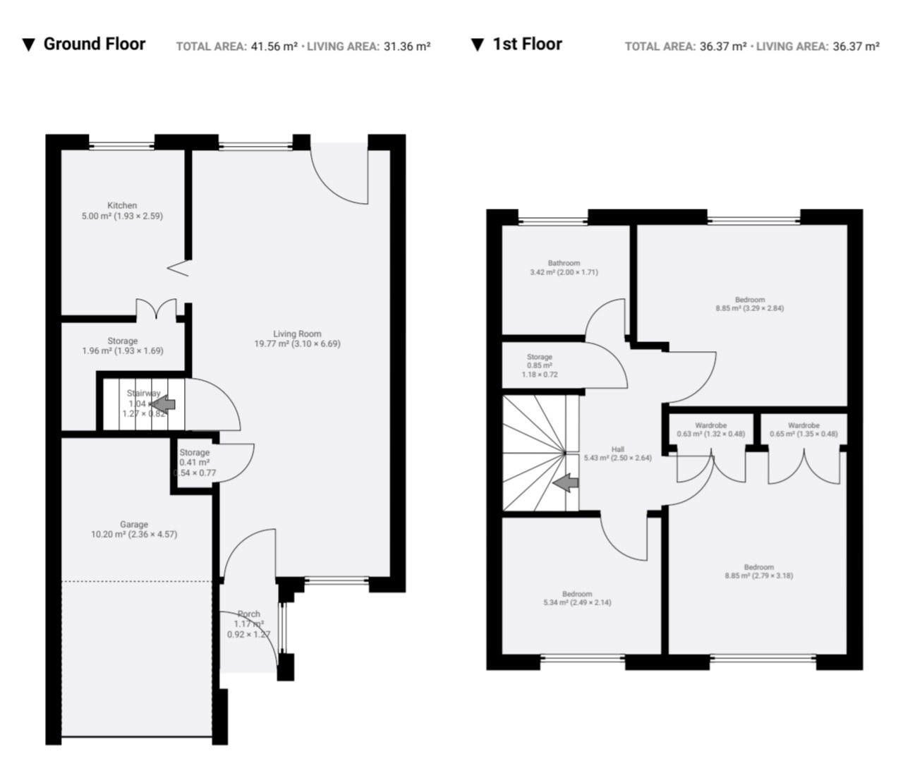Floor plan, 3 bedroom mid-terraced house for sale, The Glade, Coventry, CV5