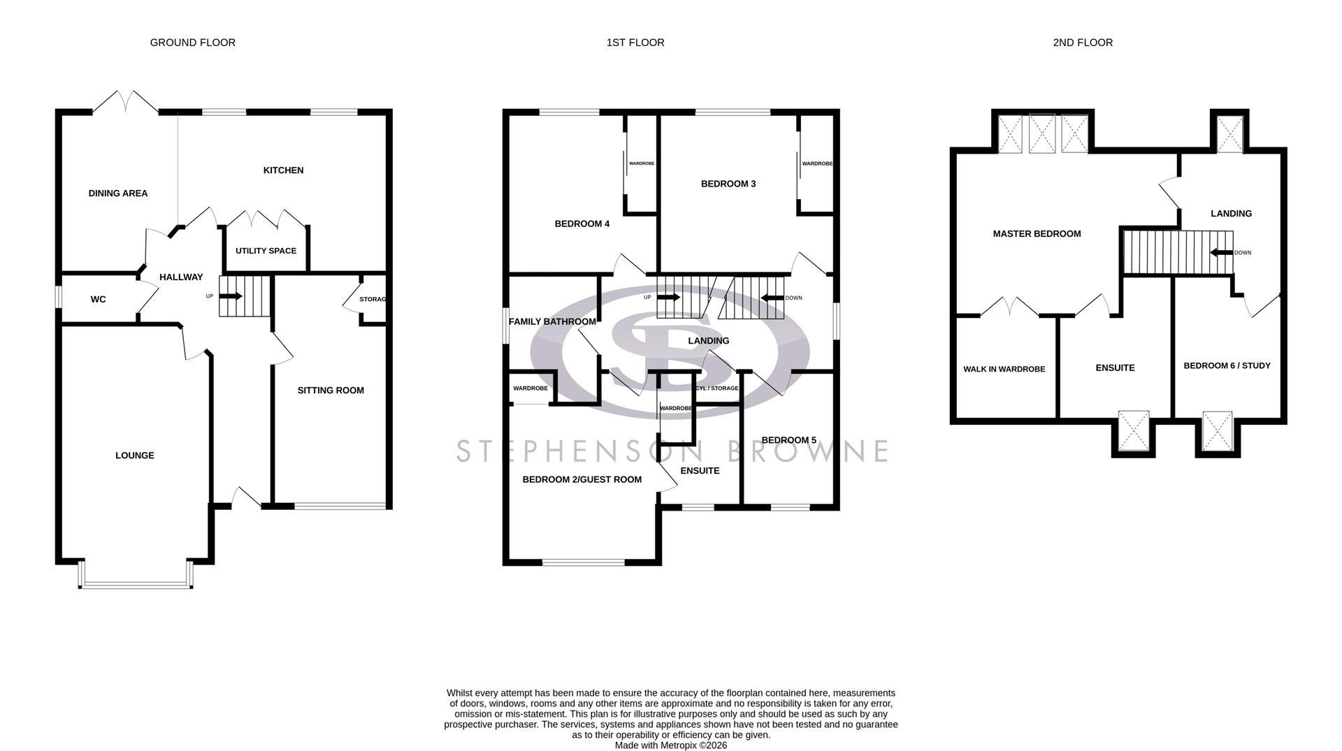 Floor plan, 6 bedroom house for sale, Thistle Way, Congleton, CW12