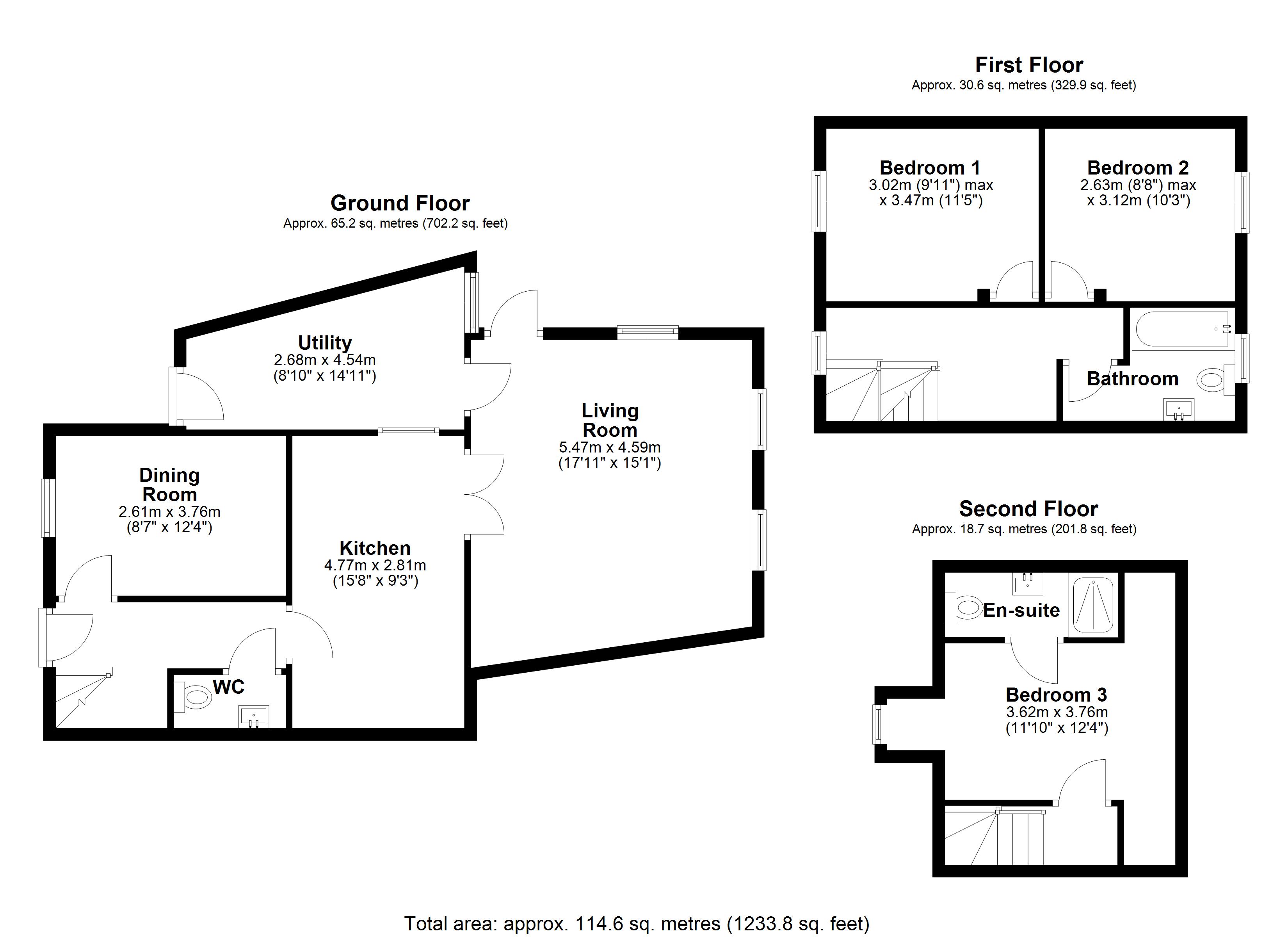 Floorplan, 3 bedroom end of terrace house for sale, Sheriff Avenue, Coventry, CV4