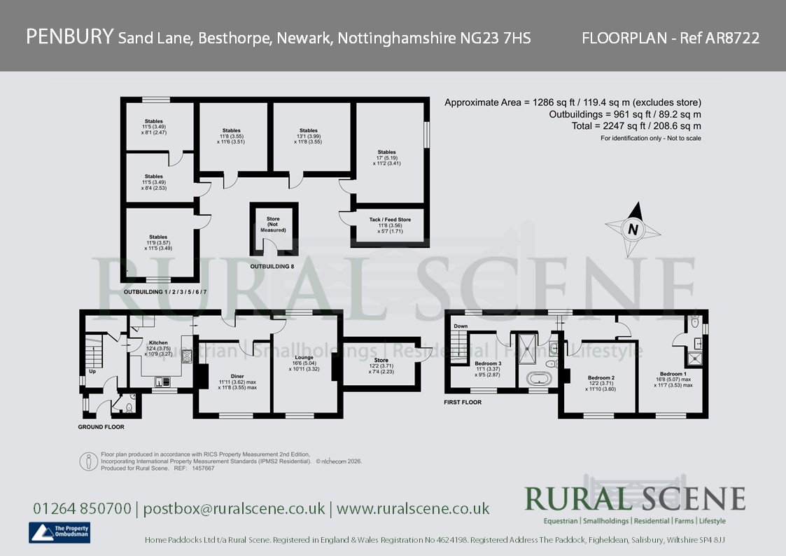 Floorplan, 3 bedroom detached house for sale, Penbury Sand Lane, Newark, NG23