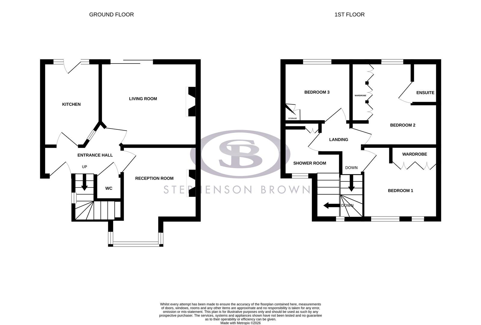 Floor plan, 3 bedroom house for sale, Thistley Hough, Stoke-On-Trent, ST4