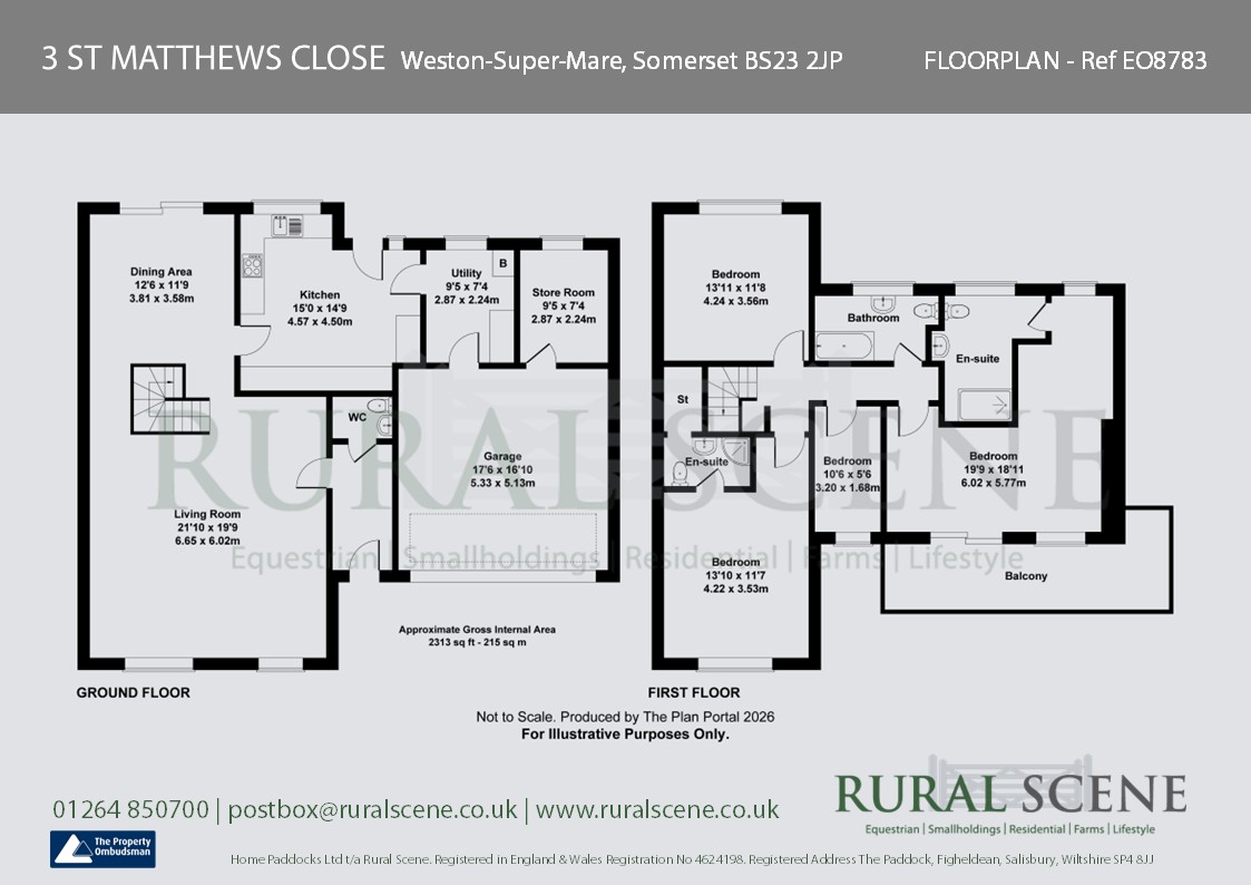 Floorplan, 4 bedroom detached house for sale, St. Matthews Close, Weston-Super-Mare, BS23