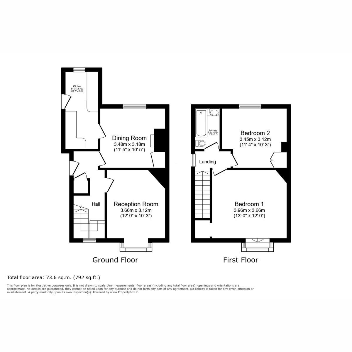 Floor plan, 2 bedroom for sale, Marchant Road, Andover, SP10