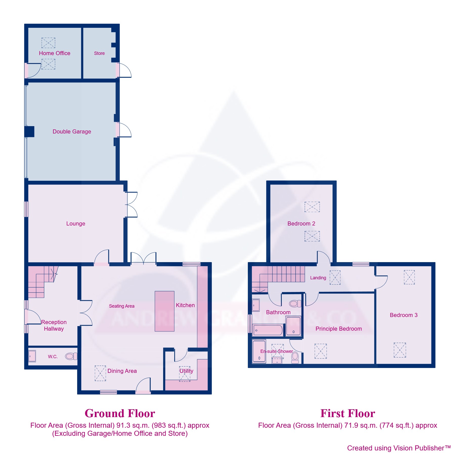 Floorplan, 3 bedroom semi detached barn conversion for sale, Overfields Barn 1c Belvoir Road, Nottingham, NG13
