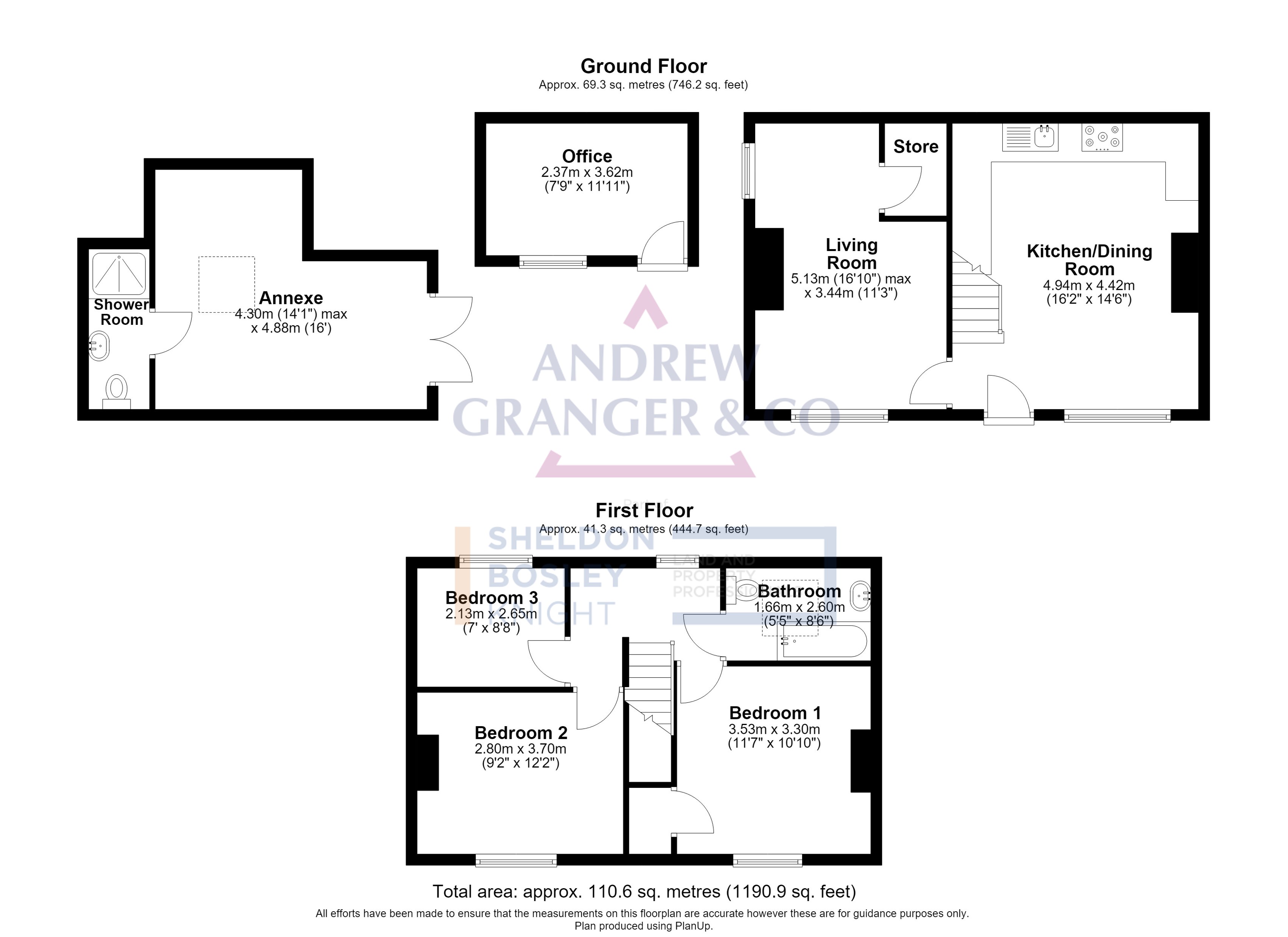 Floorplan, 4 bedroom semi detached house for sale, Berridges Lane, Lutterworth, LE17
