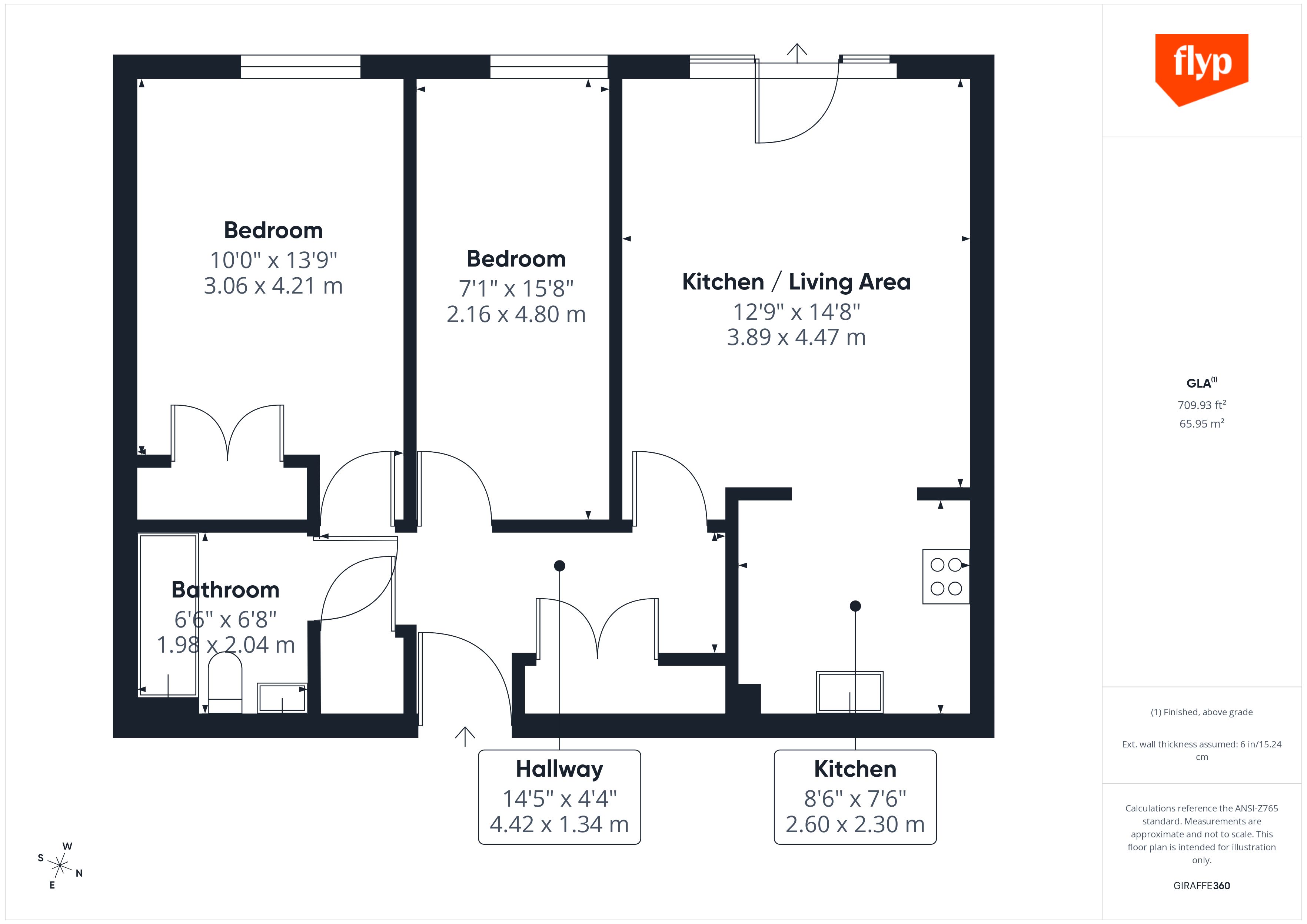 Floor plan, 2 bedroom flat for sale, Coalstore Court, London, E1