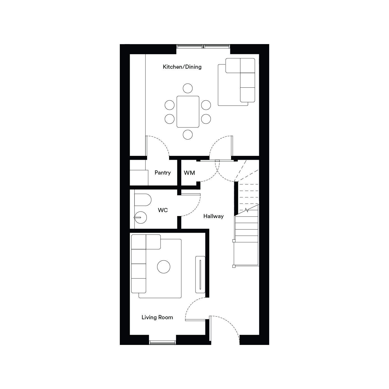 Floor plan, 3 bedroom house for sale, Plot 48, Thornwood, CM16