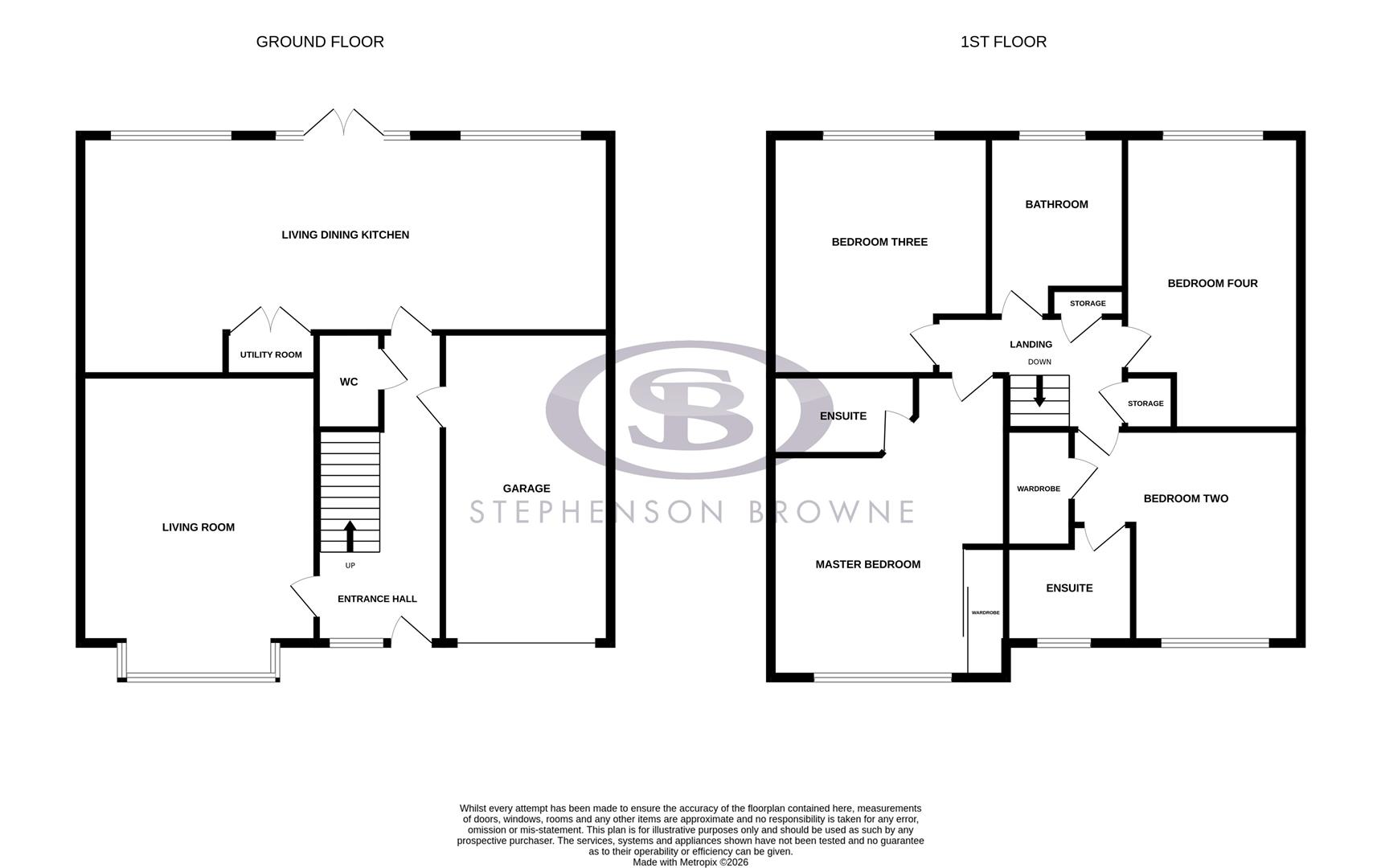 Floor plan, 4 bedroom house for sale, Lewis Way, Congleton, CW12