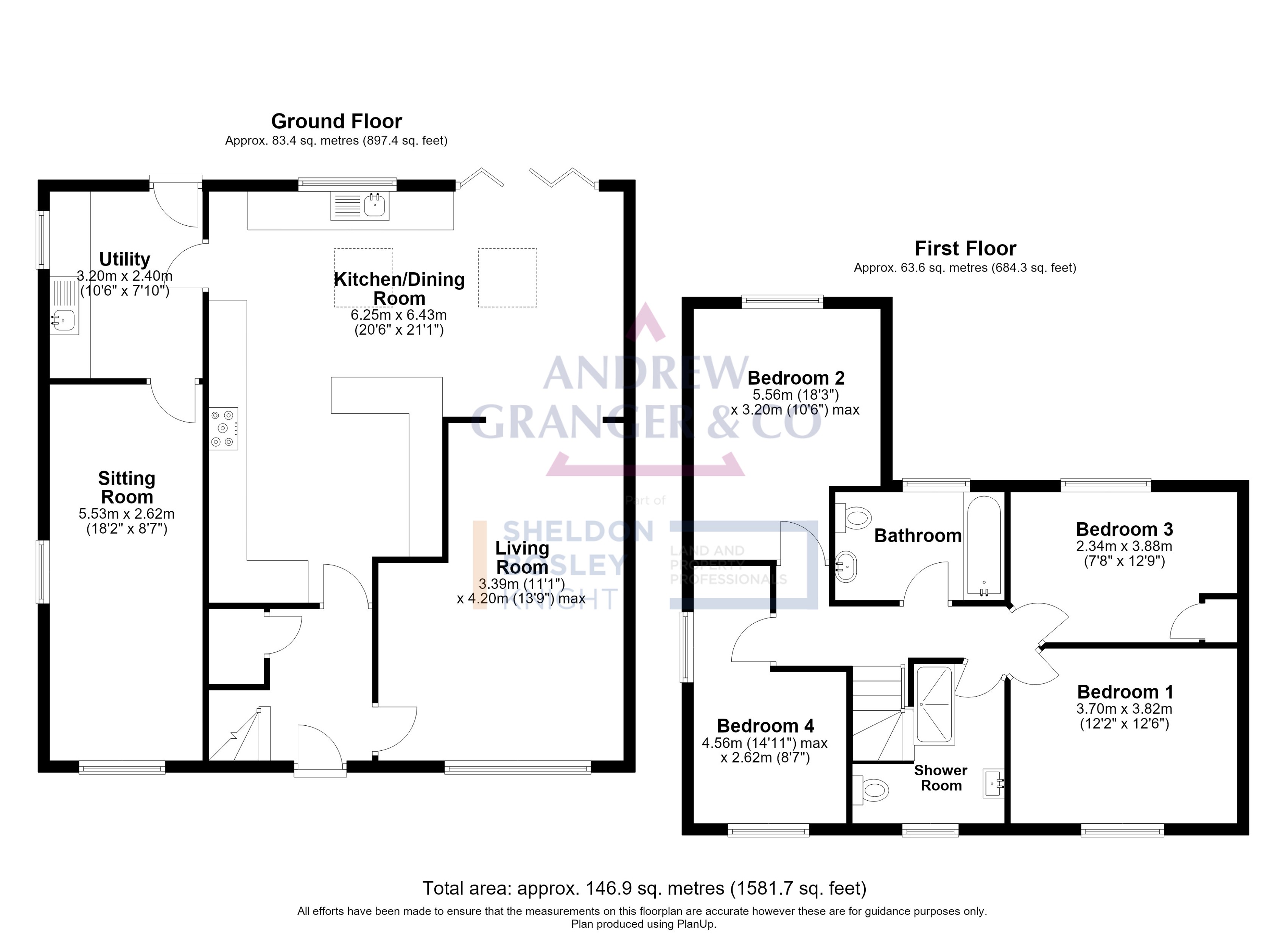 Floorplan, 4 bedroom semi detached house for sale, Western Avenue, Market Harborough, LE16