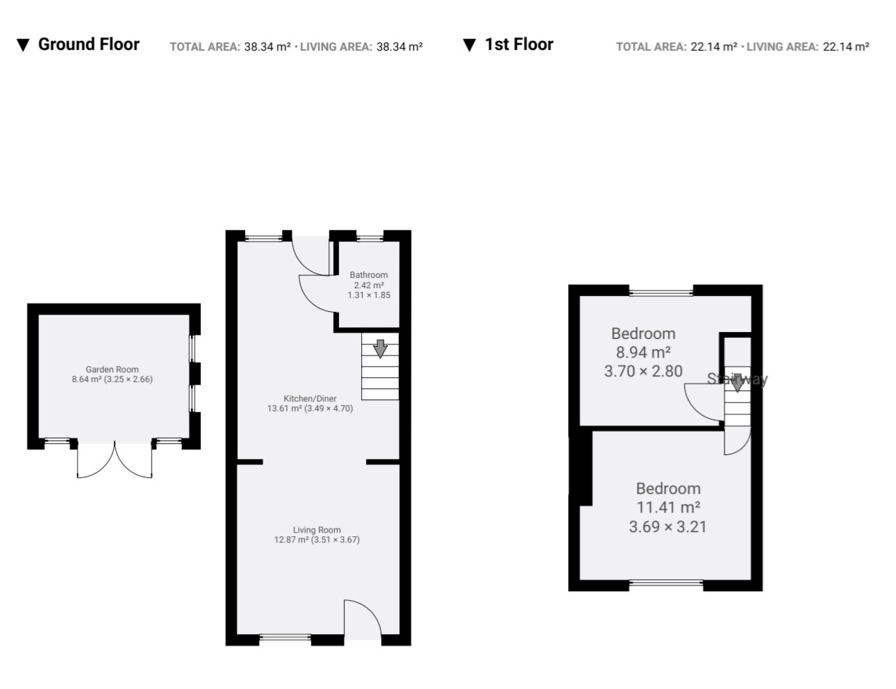 Floor plan, 2 bedroom terraced cottage for sale, Darlaston Row The Green, Coventry, CV7