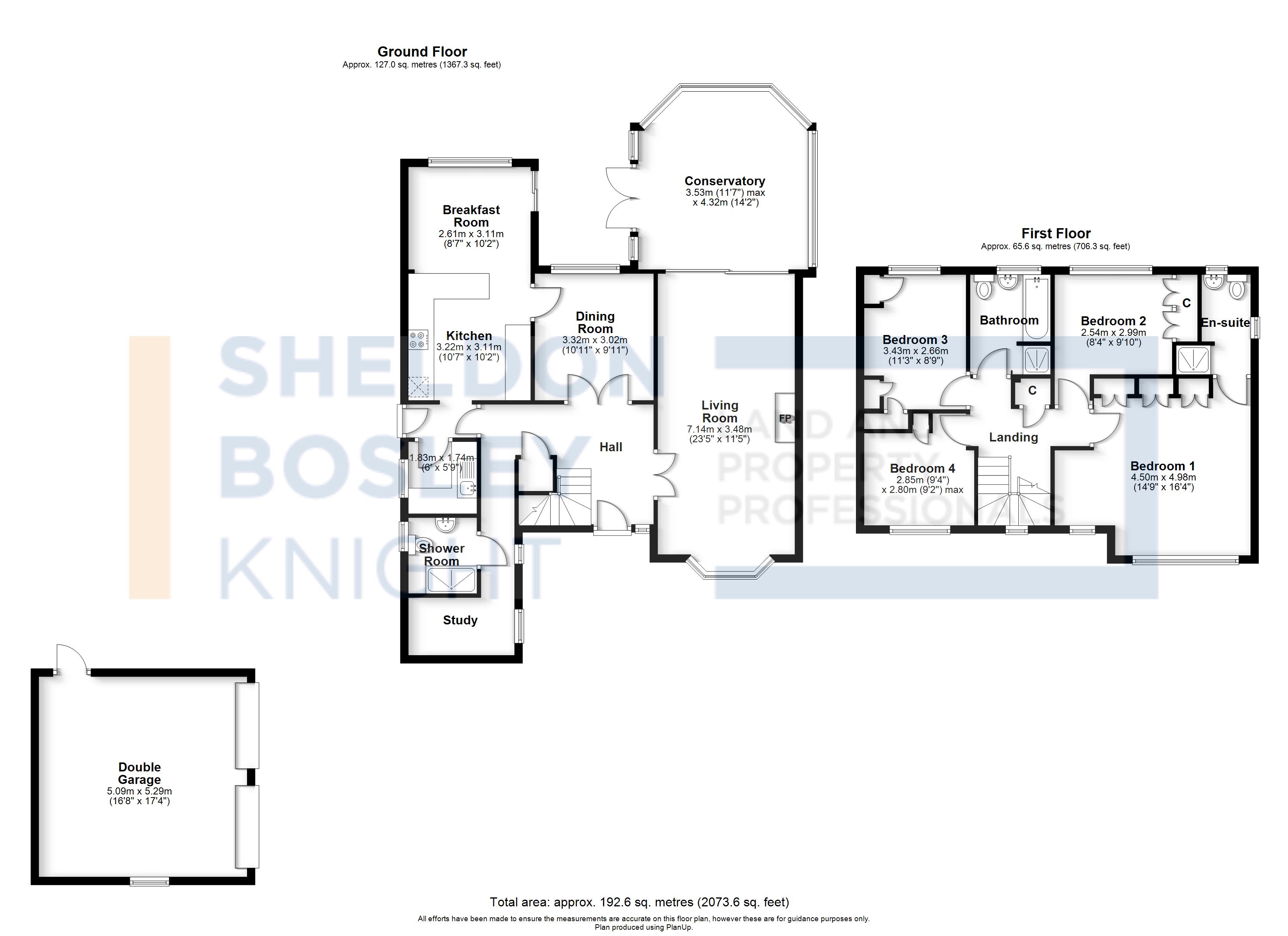 Floorplan, 4 bedroom detached house for sale, Conningsby Drive, Pershore, WR10