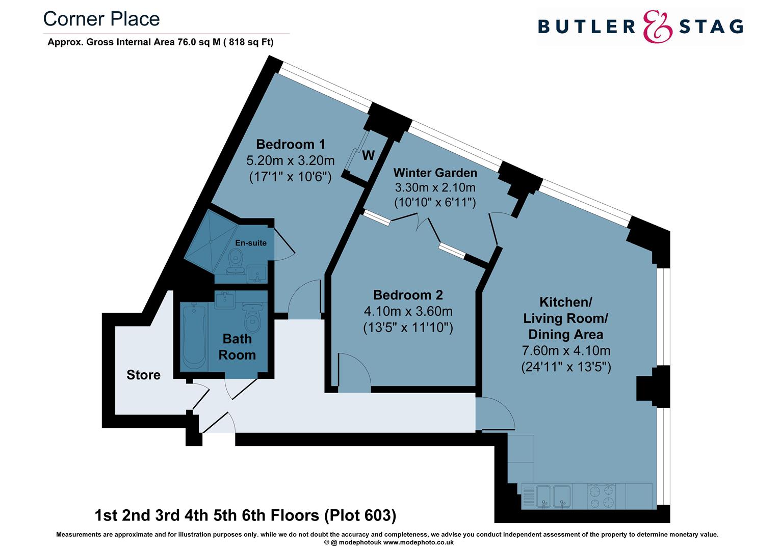 Floor plan, 2 bedroom apartment for sale, Witan Street, London, E2