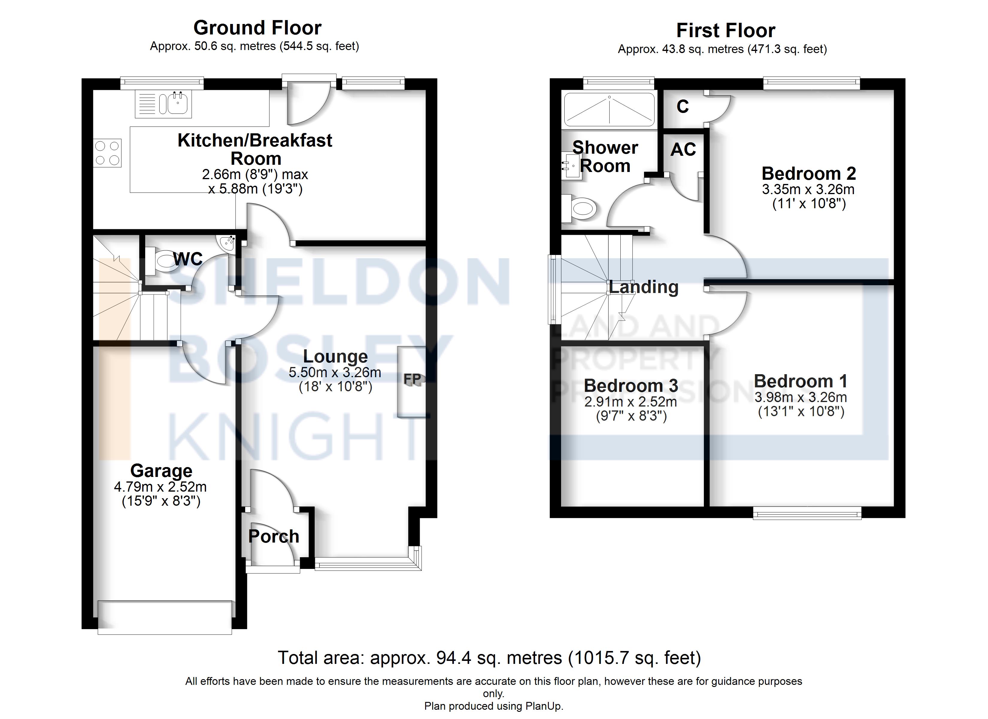 Floorplan, 3 bedroom detached house for sale, Hanson Avenue, Shipston-On-Stour, CV36